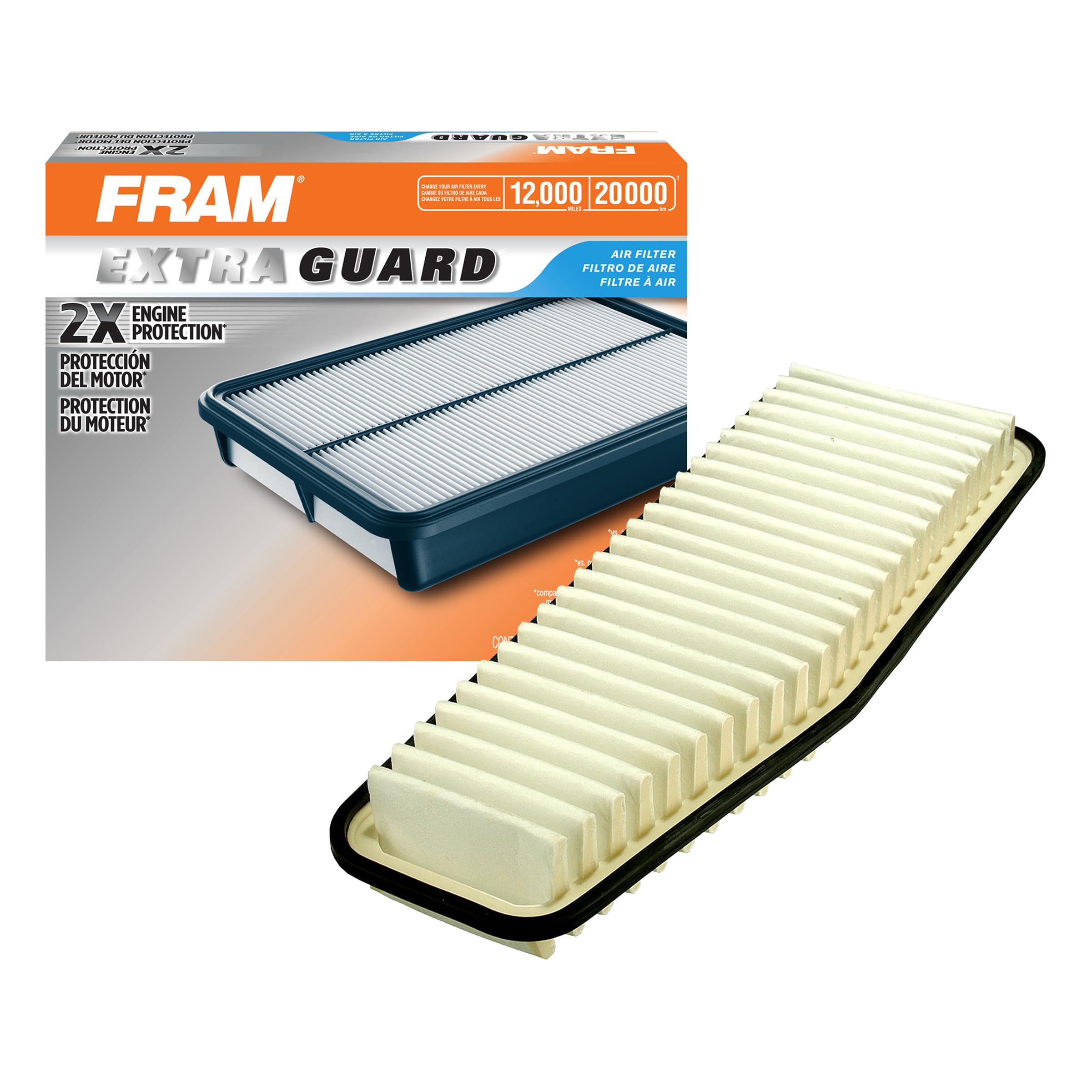 Fram Extra Guard Ca9359 Replacement Engine Air Filter For Select Toyota Rav4 Model, Provides Up To 12 Months Or 12,000 Miles Fil