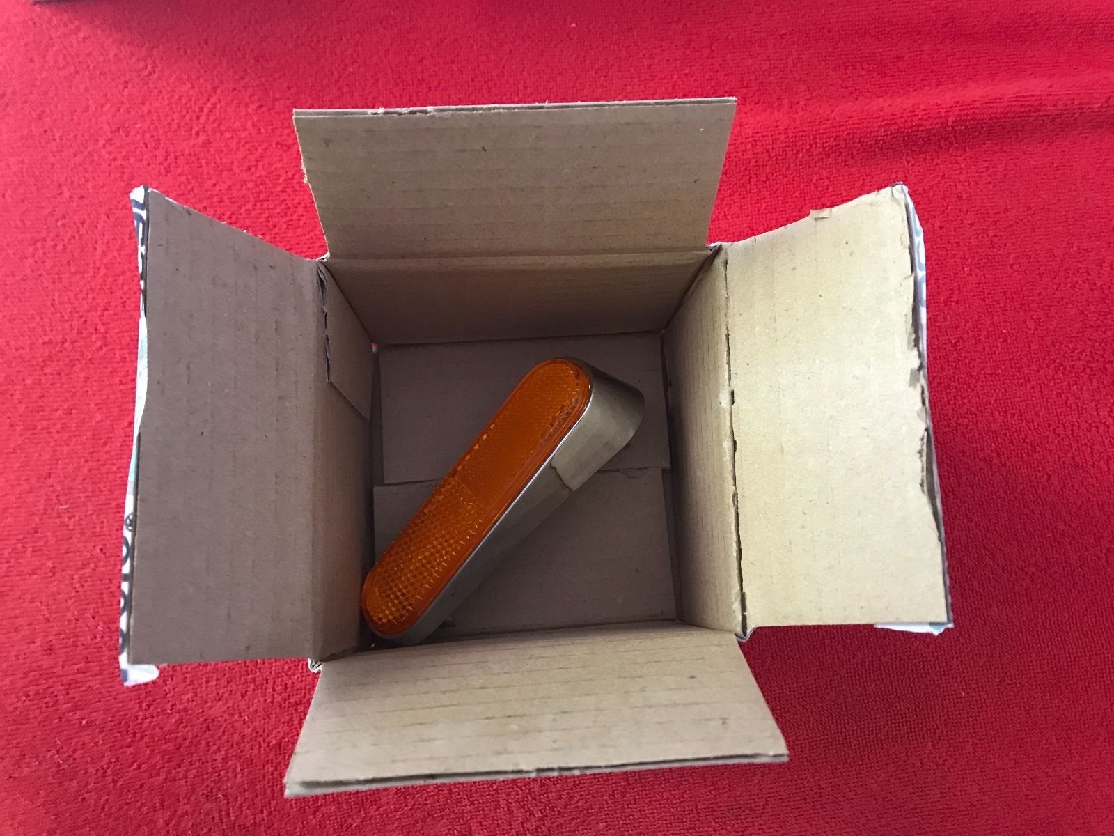 Vespa OEM Front Right Reflector - Model 584084 for GT, GTS, GTV, LX (Orange)