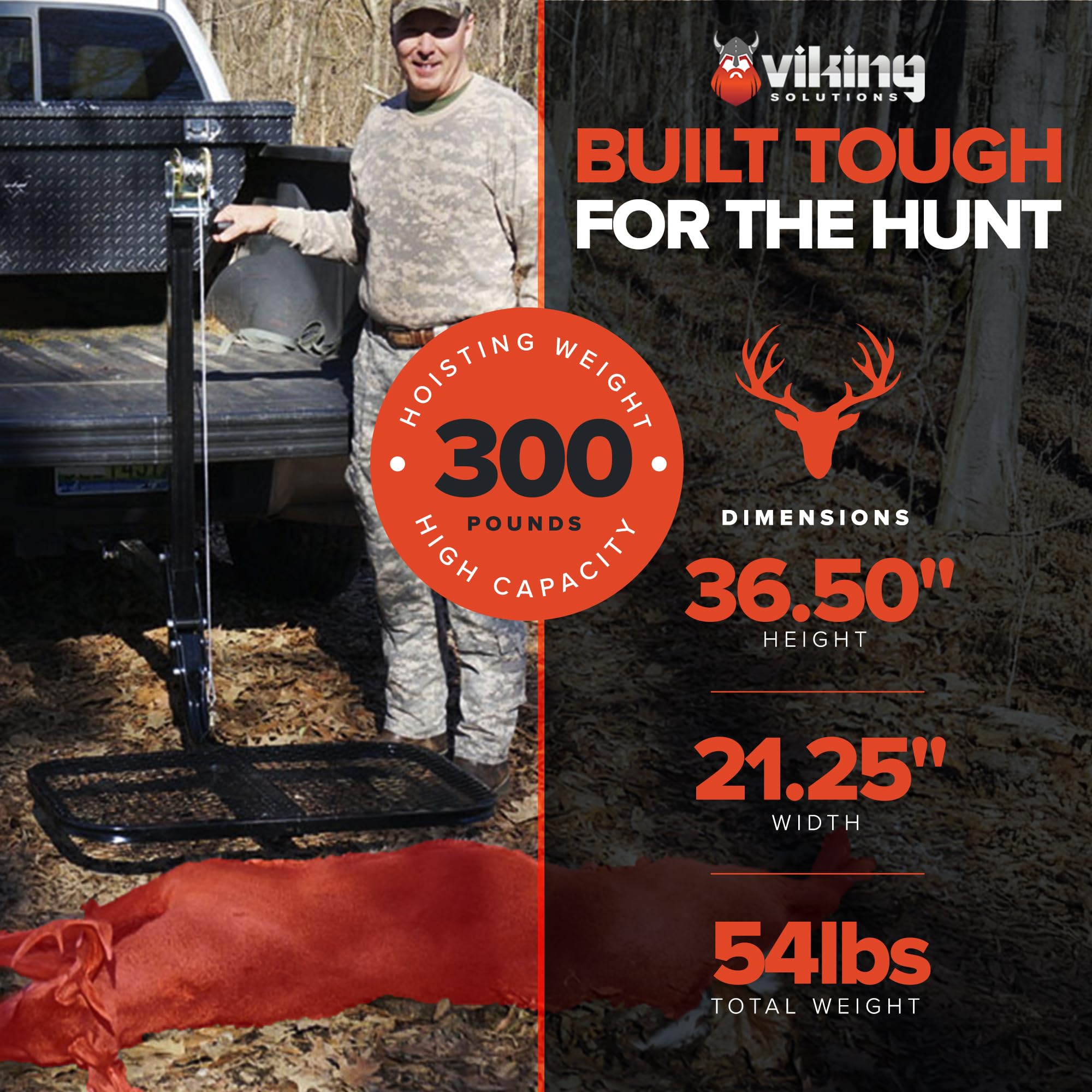 Viking Solutions Hitch Game Hoist - SWIVELIFT Deer Loading System, Portable, One Size, Multi Color, Model VS-VSL001