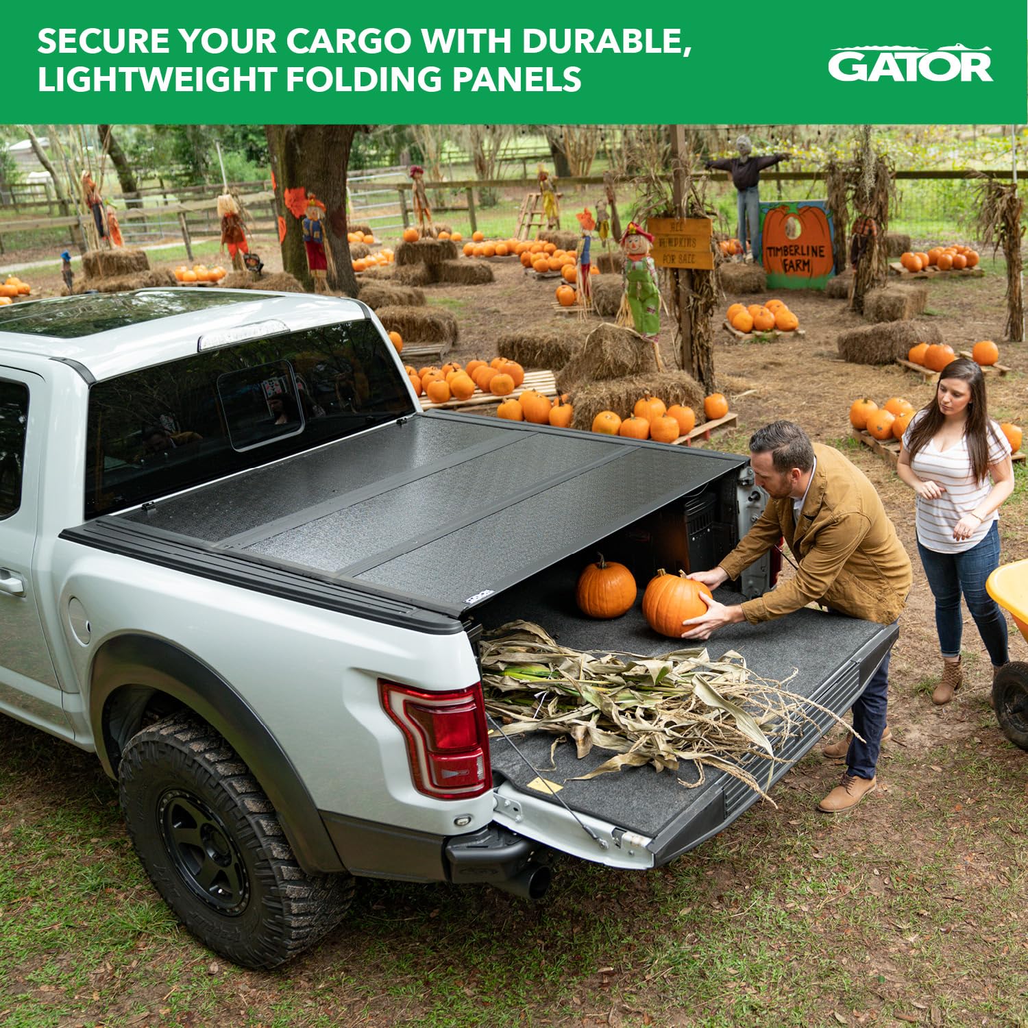 Gator Efx Hard Tri-Fold Truck Bed Tonneau Cover | Gc34004 | Fits 2002 - 2018, 2019 - 2020 Classic Dodge Ram 1500 W/O Rambox 6' 4