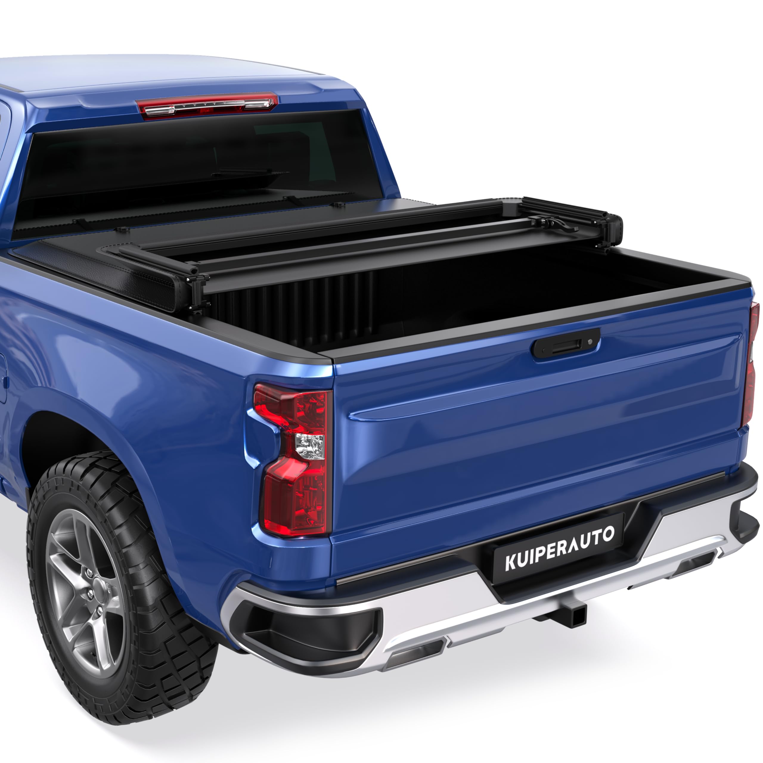 KUIPERAUTO Soft Tri 5.8FT Truck Bed Tonneau Cover Compatible for 2019-2025 Chevy Chevrolet Silverado/GMC Sierra 1500 (Excludes 2