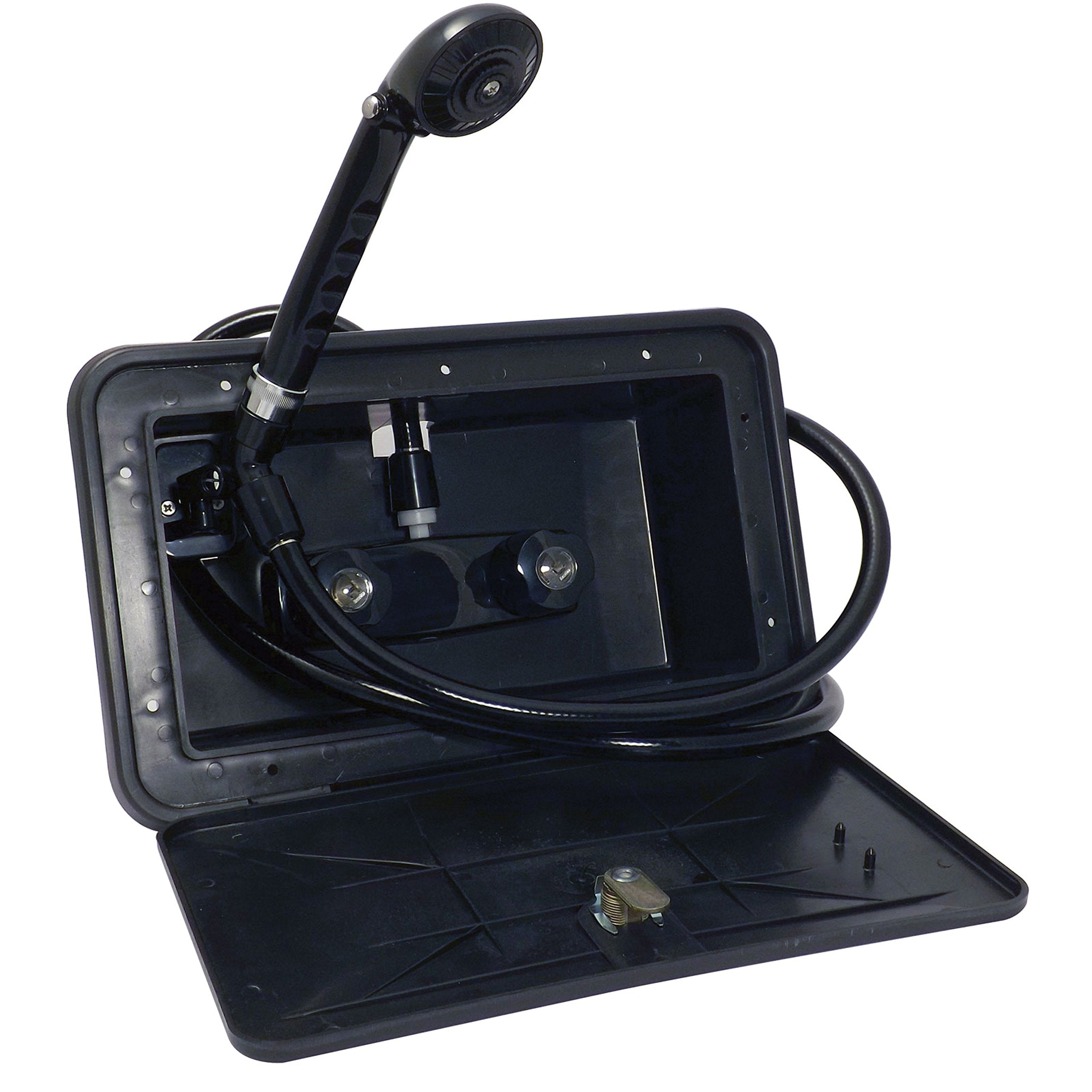 Phoenix Faucets PF266701 Exterior Shower Kit Box with 59  Vinyl Hose - Black