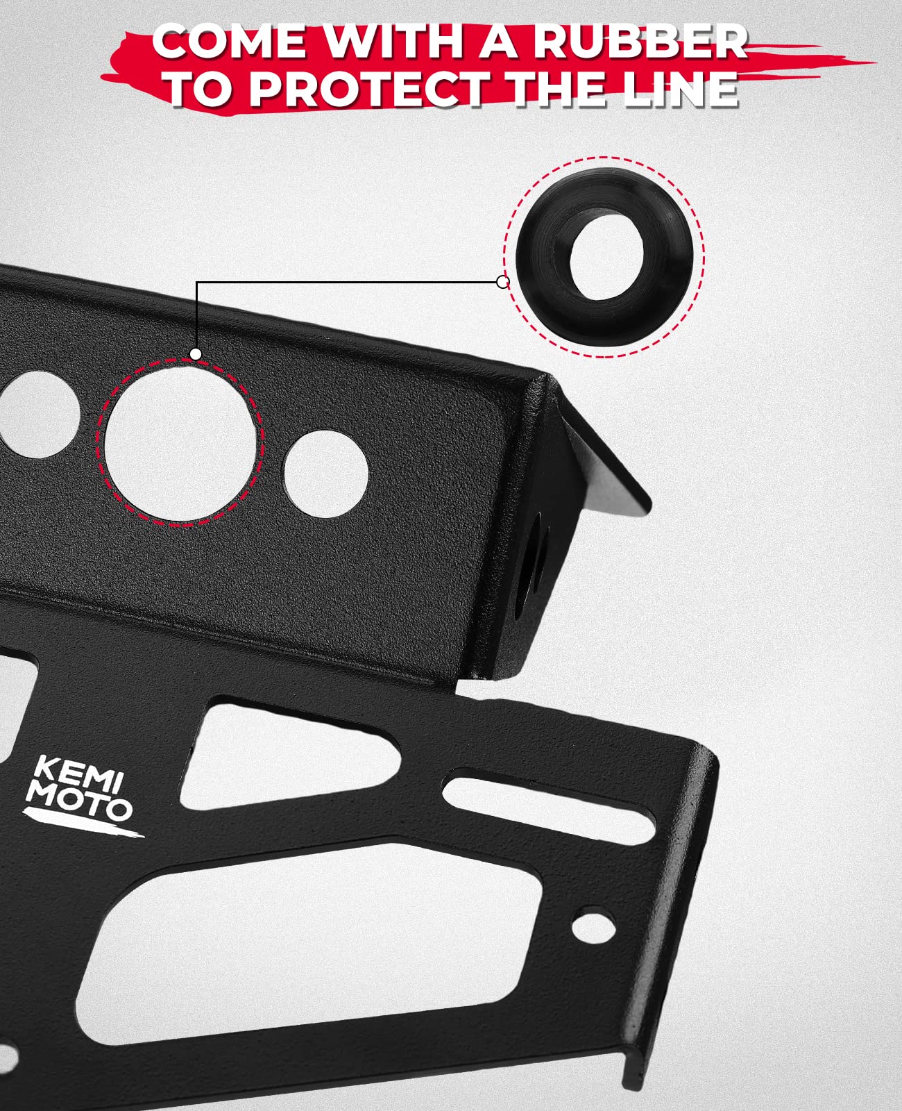 Kemimoto Compatible With 2022 2023 2024 Grom Fender Eliminator Kits Msx125 Grom License Plate Bracket Holder For 2022 + Grom Tai