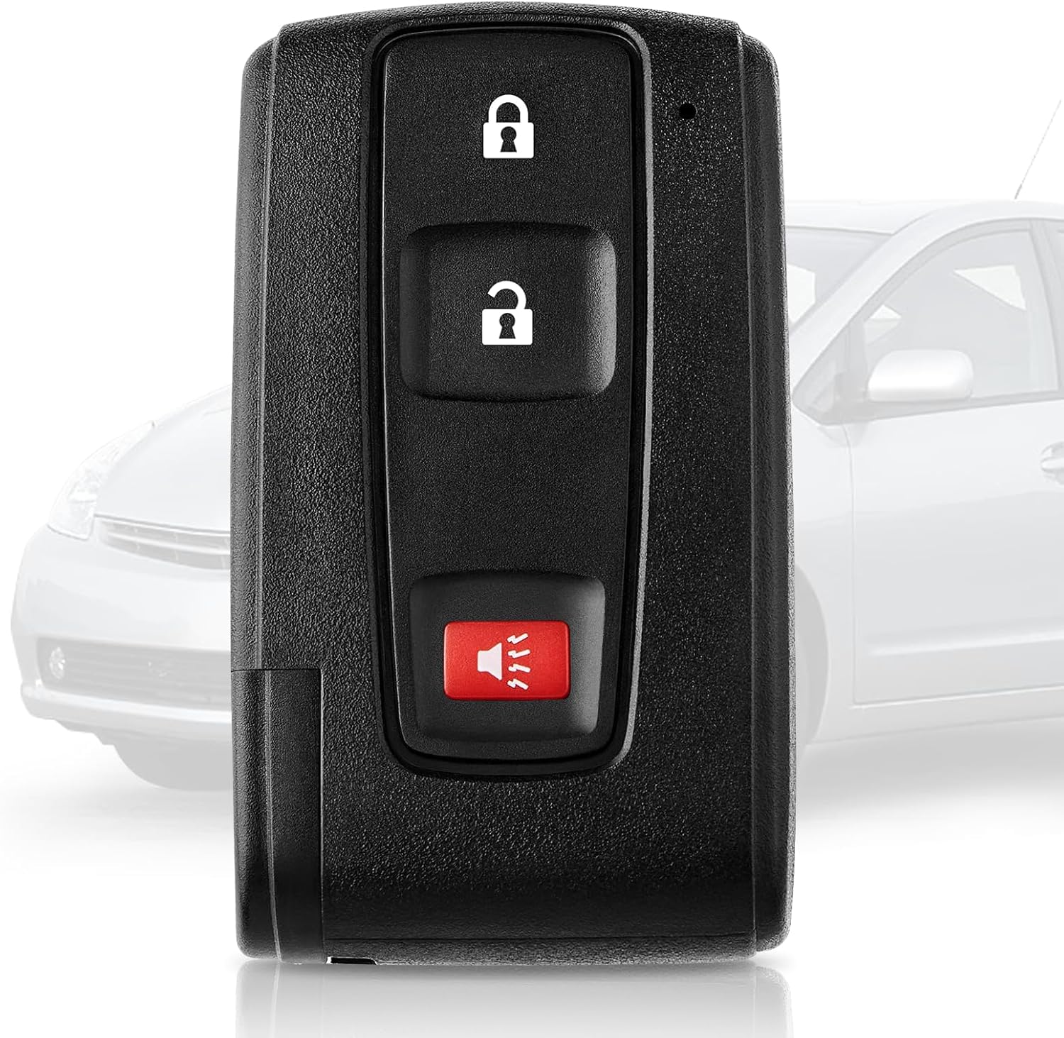 Key Fob for Toyota Prius 2004 2005 2006 2007 2008 2009 Replacement Keyless Entry Remote Smart Key Fob for Silver Logo, P/N: 2584