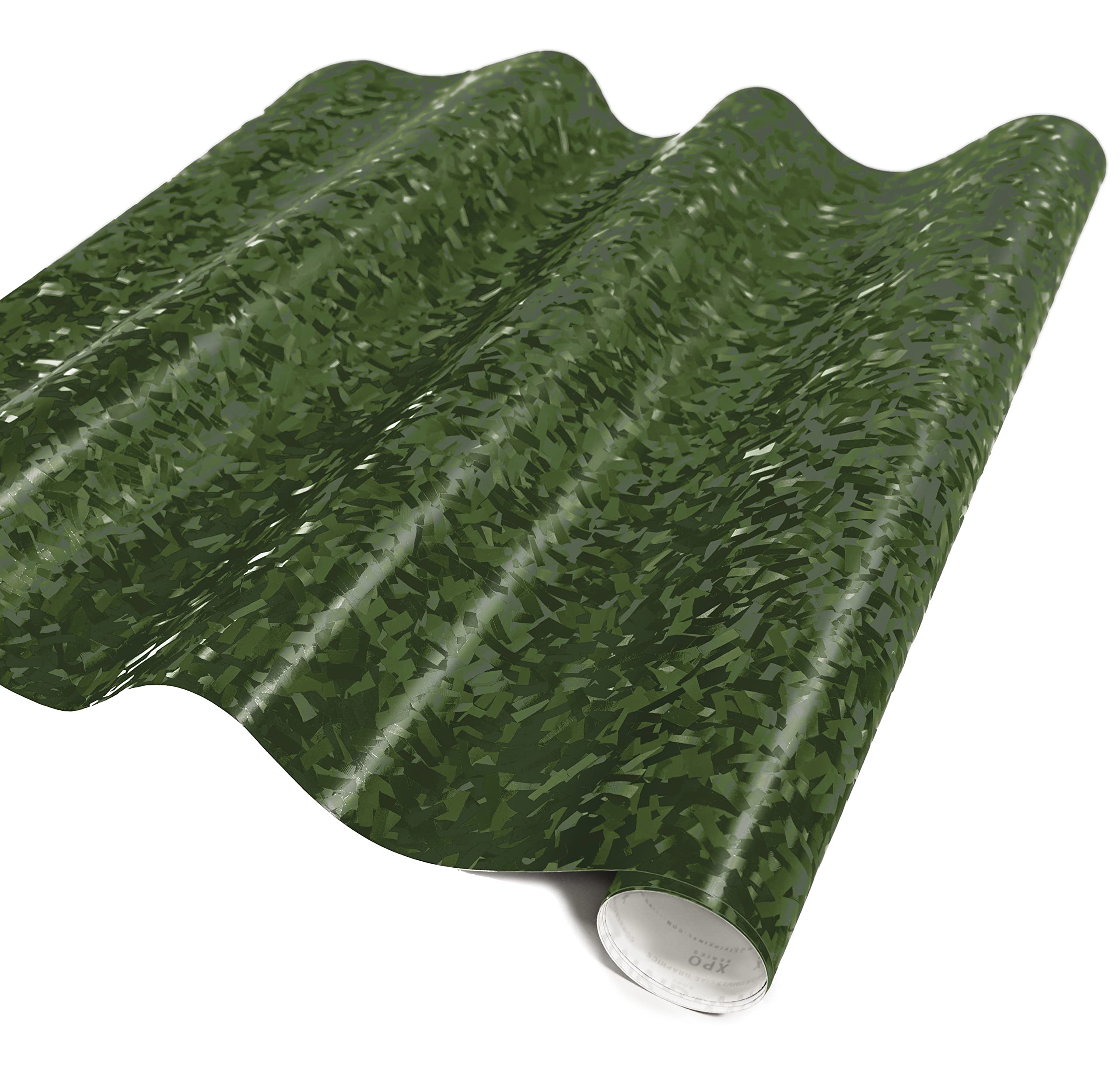 Vvivid Vinyl Camouflage Pattern Wrap Air-Release Adhesive Film Sheets (100Ft X 5Ft, Forest Green Forged Composite Carbon)