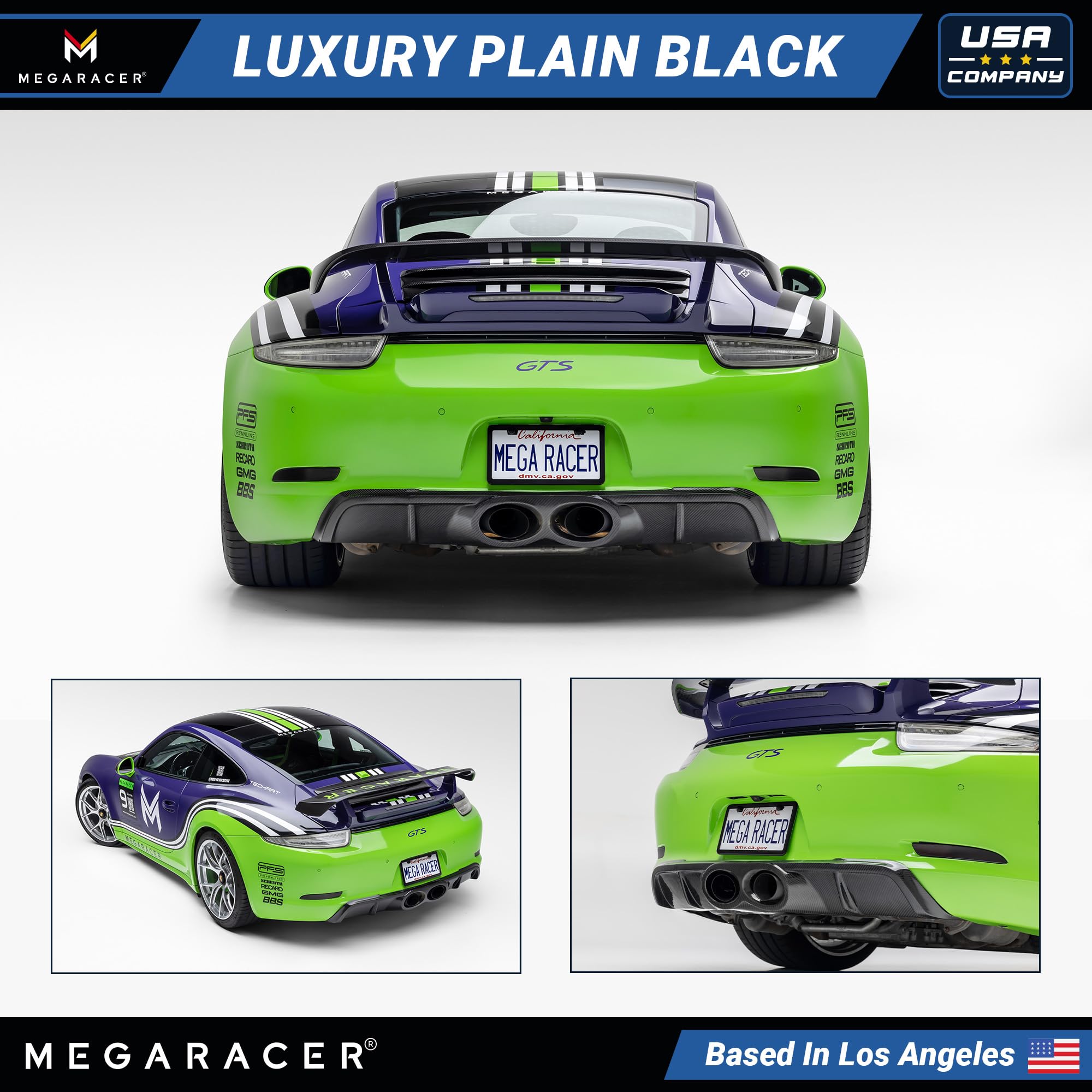 Slimline Matte Black License Plate Frames Metal | 2 Pack | Screws Fits Bmw Tesla Mercedes Porsche Audi Lexus | Slim Thin Cool Li