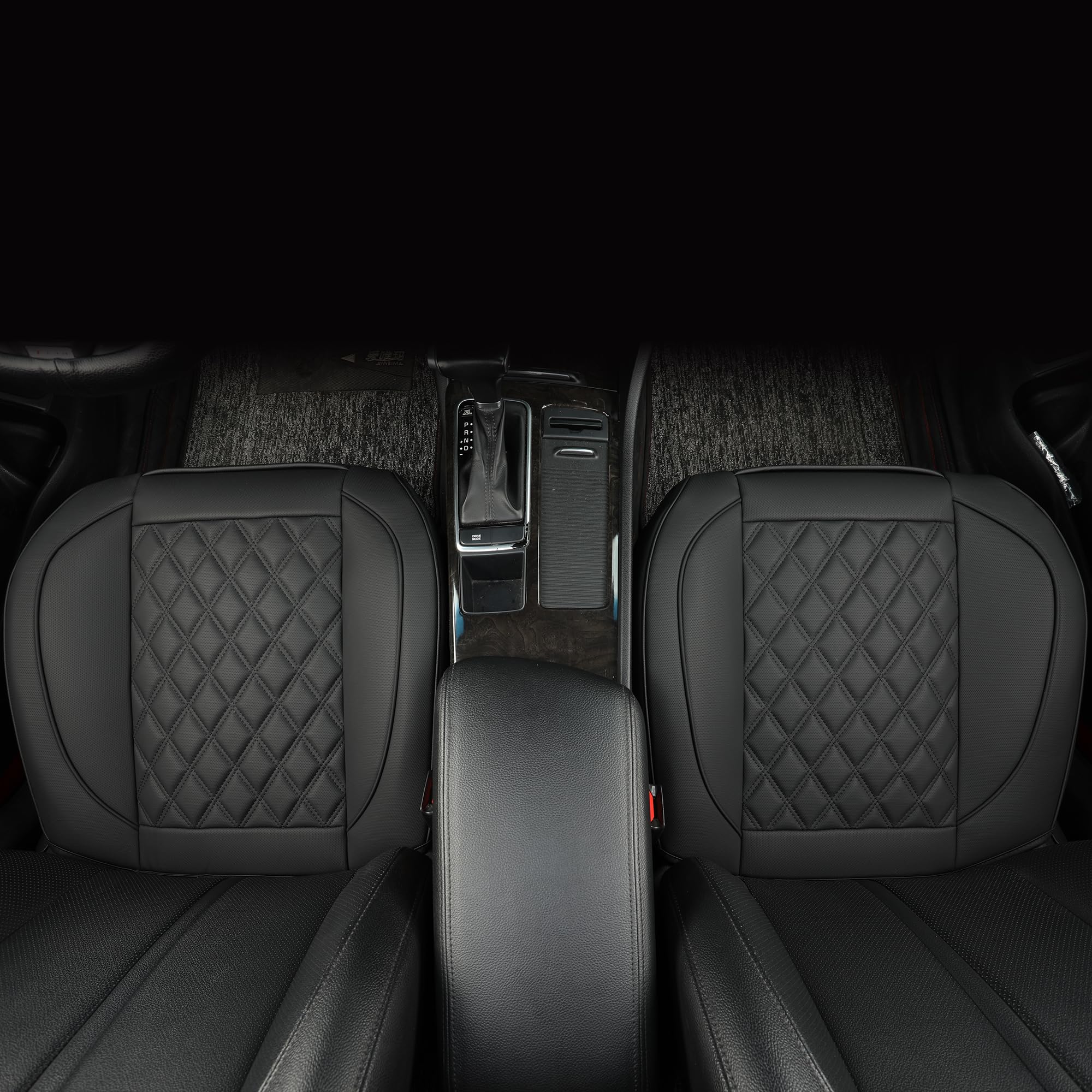 Vankerful 2 Pack Leather Front Car Seat Covers,Bottom Seat Covers for Cars,Driver Car Seat Cushion Cover,Luxury Seat Protectors,