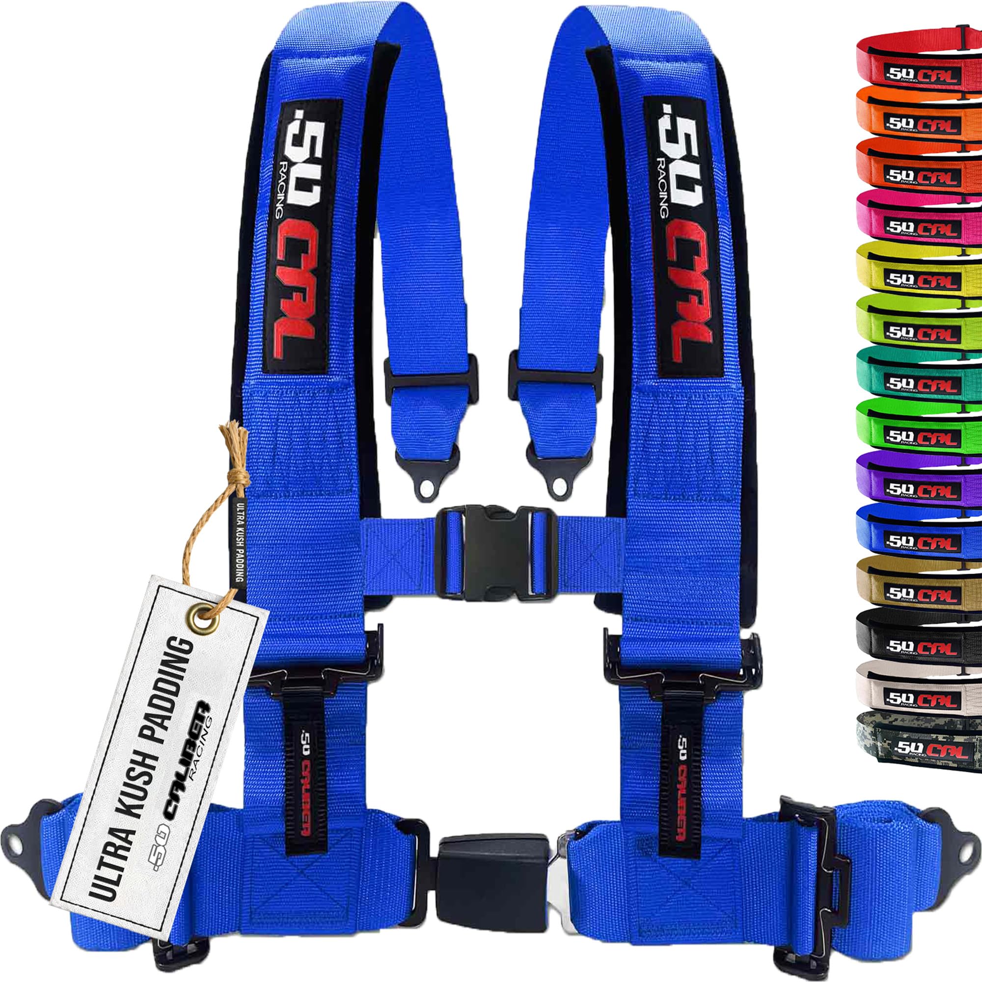 1pc 4 Point Harness for Bucket Seat, Push Release, 10 Color Options, Racing Harness, Race Car, Off Road, UTV, RZR [6042]