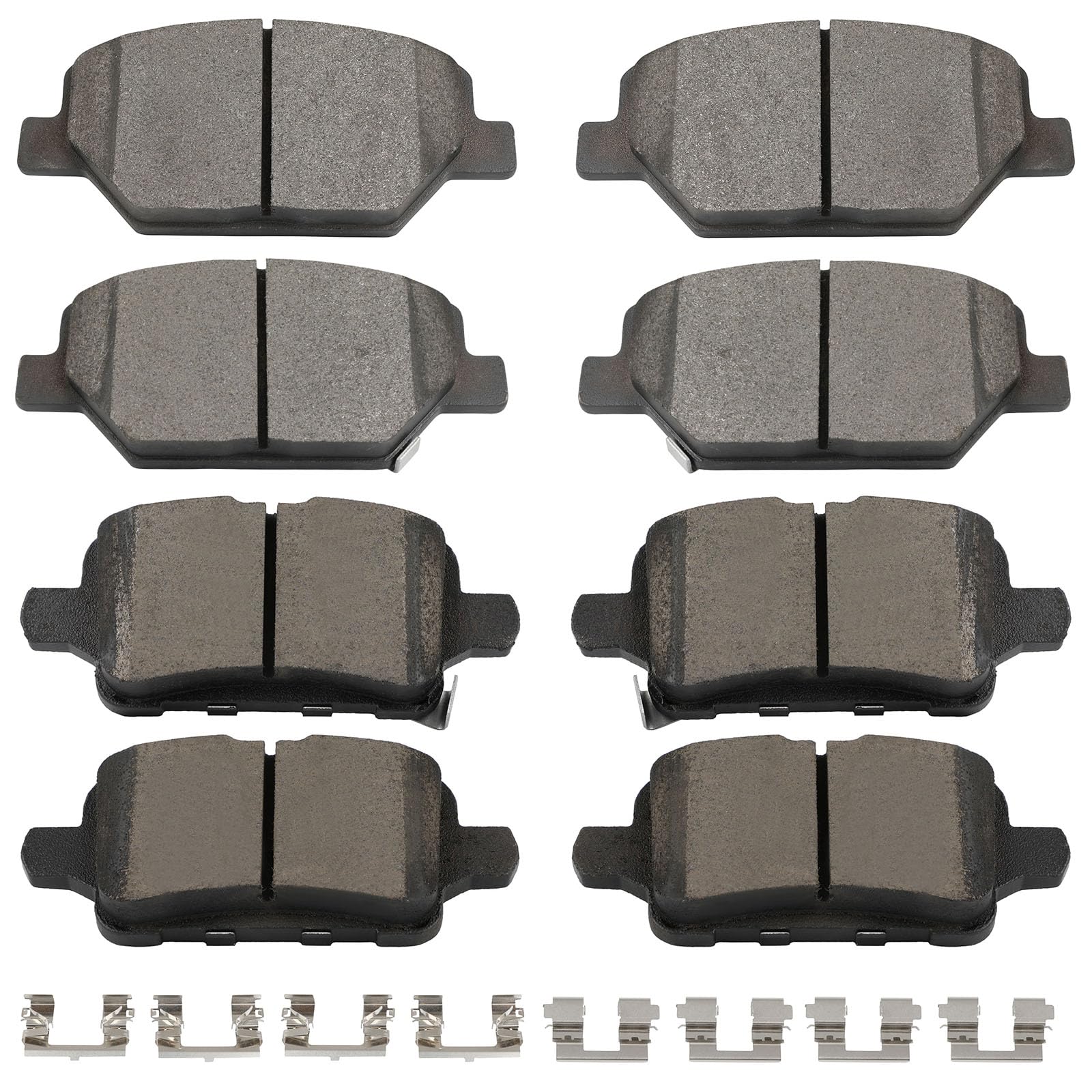 Scitoo D1886 D1915 Front Metal & Rear Ceramic Brake Pads Sets W/Hardware Replacement For Buick For Lacrosse 2017-2019,For Chevro
