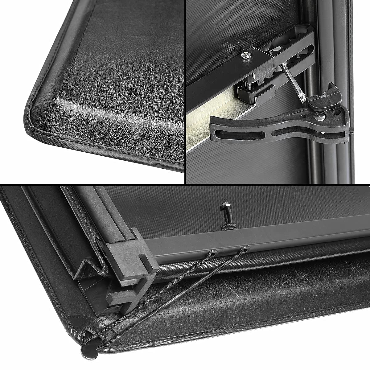 Dna Motoring Truck Bed Soft Tri-Fold Adjustable Tonneau Cover Compatible With 1994-2001 Ram 1500 6.5Ft Fleetside/Styleside Bed,