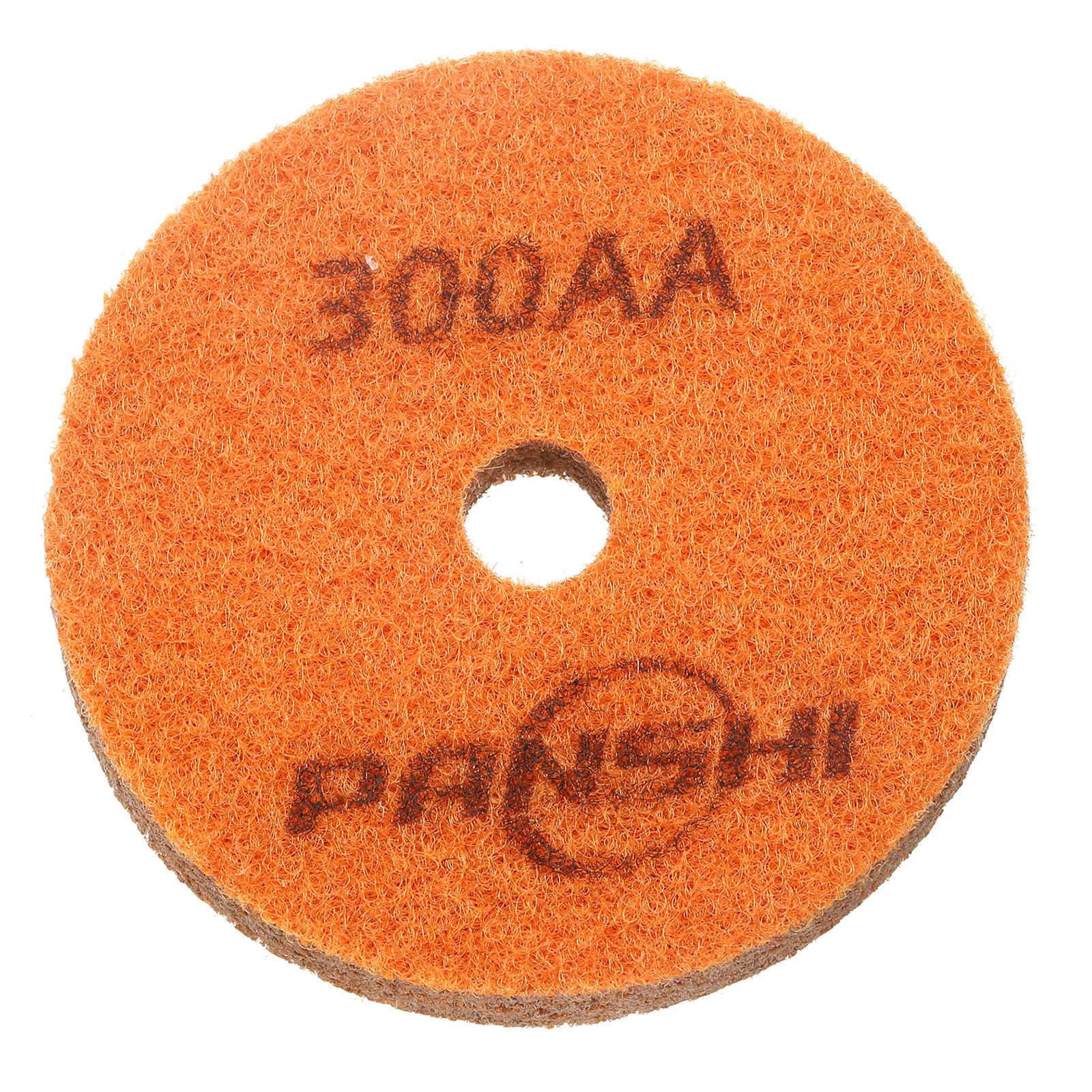 HARFINGTON Diamond Sponge Polishing Pads 3 Dia 300 Grit Emery Sand Fiber Polishing Pad Wet Use Buffing Pad for Stone Concrete Ma