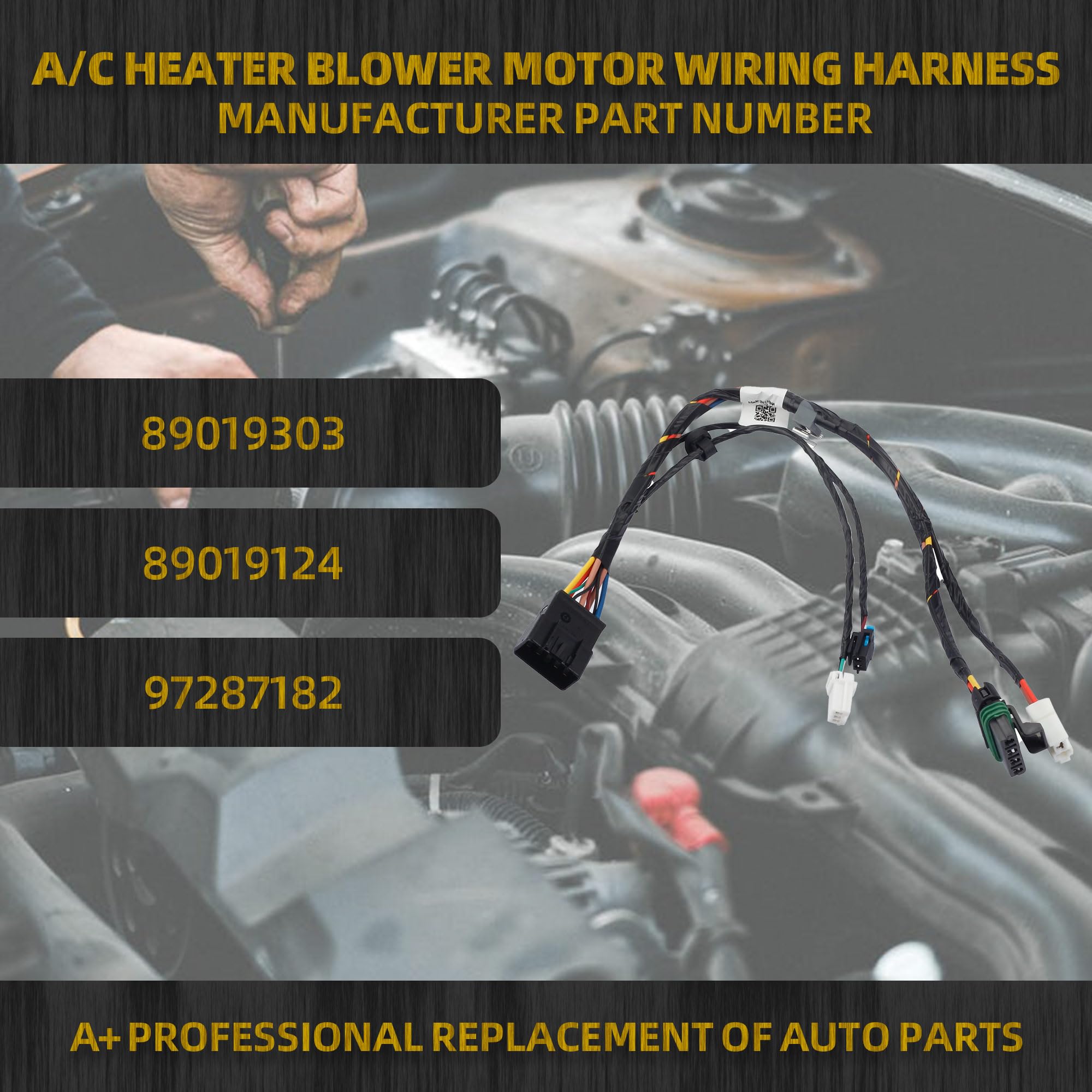 Dasbecan A/C Heater Blower Motor Wiring Harness Compatible With Chevrolet Colorado Gmc Canyon 2004-2012 Replaces# 89019303 89019124 97287182