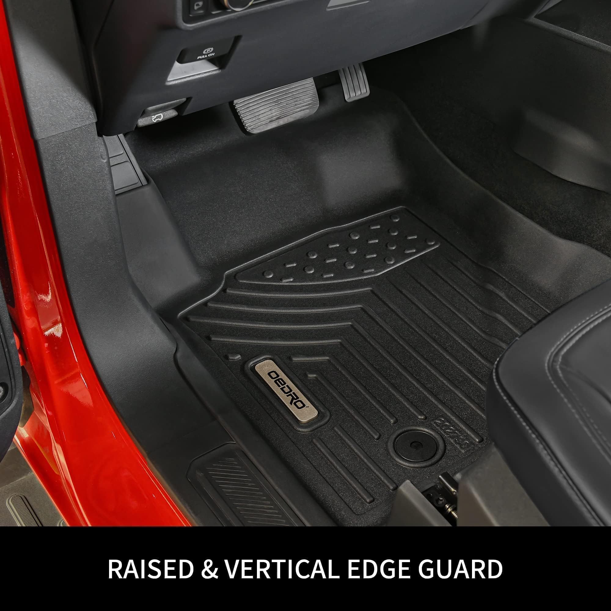 Oedro Floor Mats Fit For 2018-2025 Chevrolet Traverse 7 Seats With 2Nd Row Bucket Seats, Custom Fit All Weather Floor Mats Liner