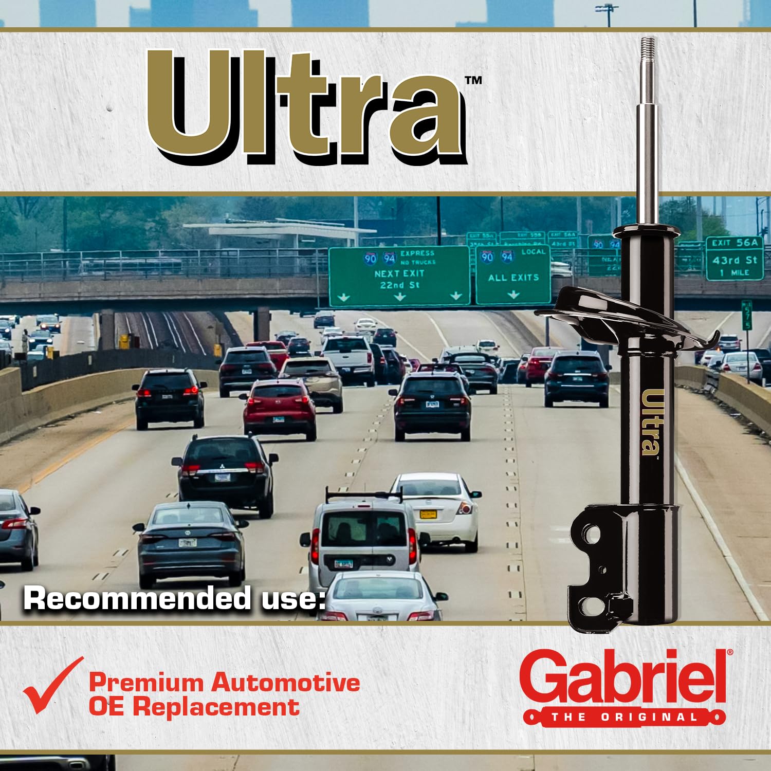 Gabriel G52199 Ultra Front Left Strut For 04-10 Bmw X3 (1 Pack)