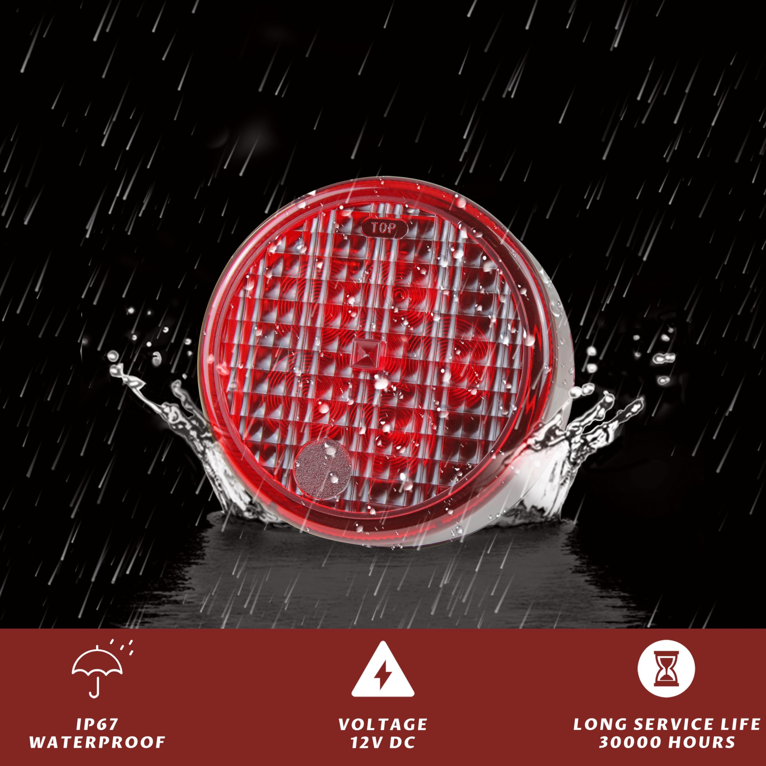 SAUTVS LED Tail Light for Kawasaki Teryx 4 (2012-2016) - Red Brake Stop Rear Lights (2PCS)