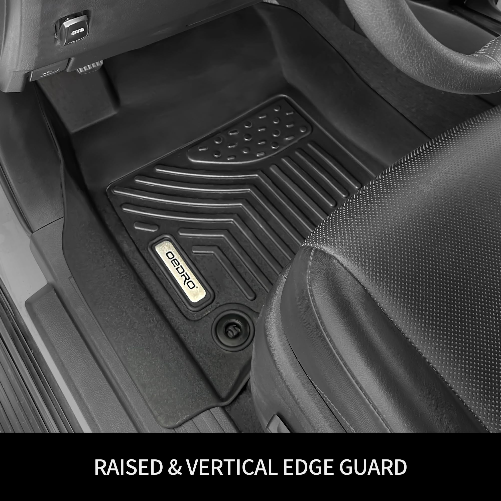 Oedro Floor Mats & Cargo Liner Fit For Toyota 4Runner 2013-2024, Custom Tpe All Weather Floor Liner, 1St & 2Nd Row Full Set Car