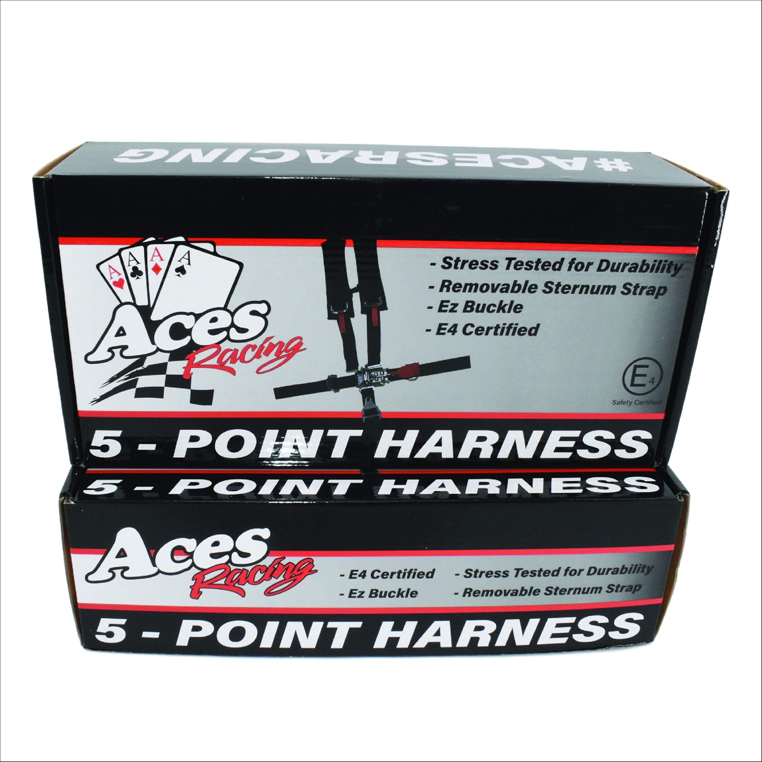 Aces Racing 5 Point Harness E4 Certified with 2 Inch Padding - Blue