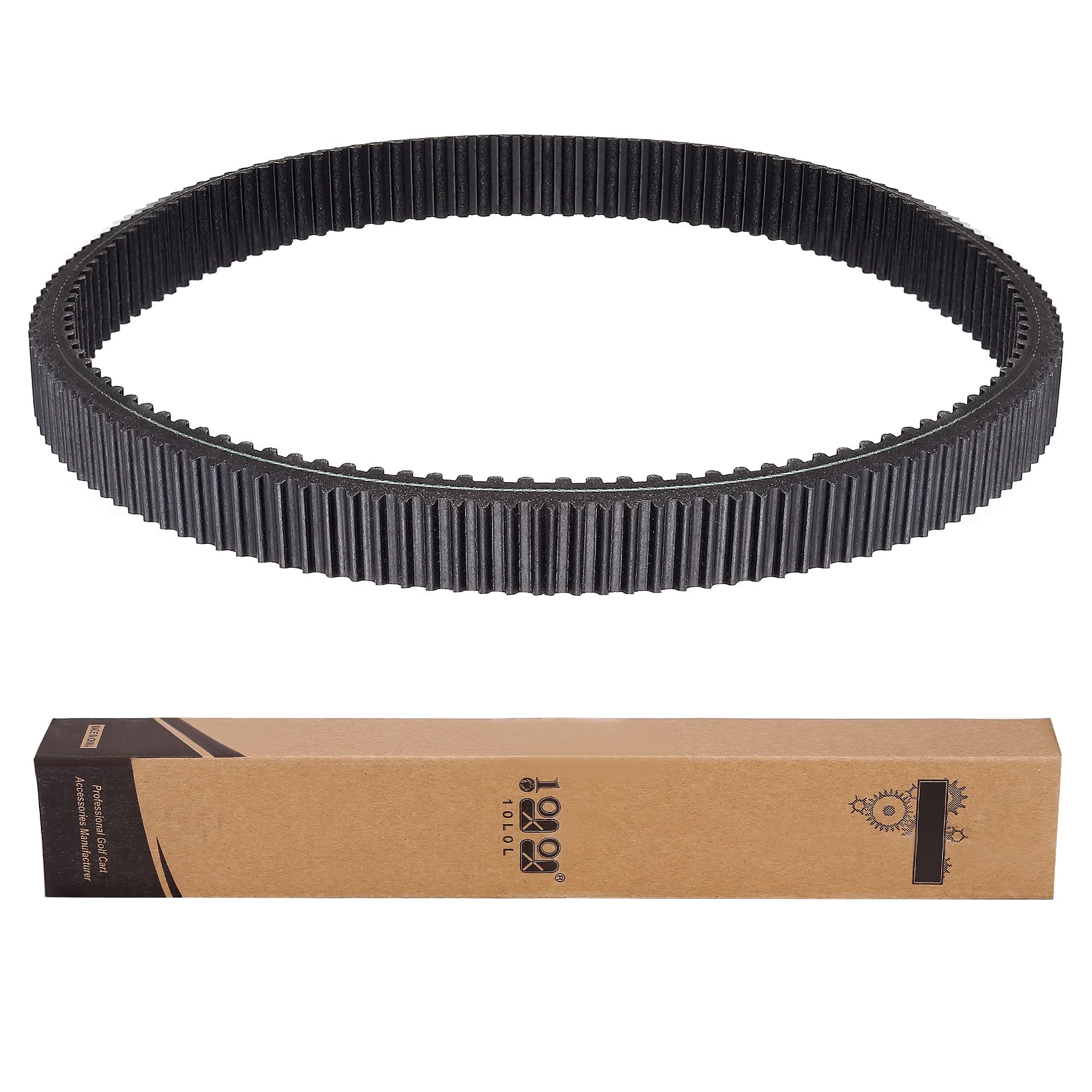 10L0L Drive Belt for EZGO RXV Gas Golf Cart 2011+, 13HP Kawasaki Engine, Aramid, Black