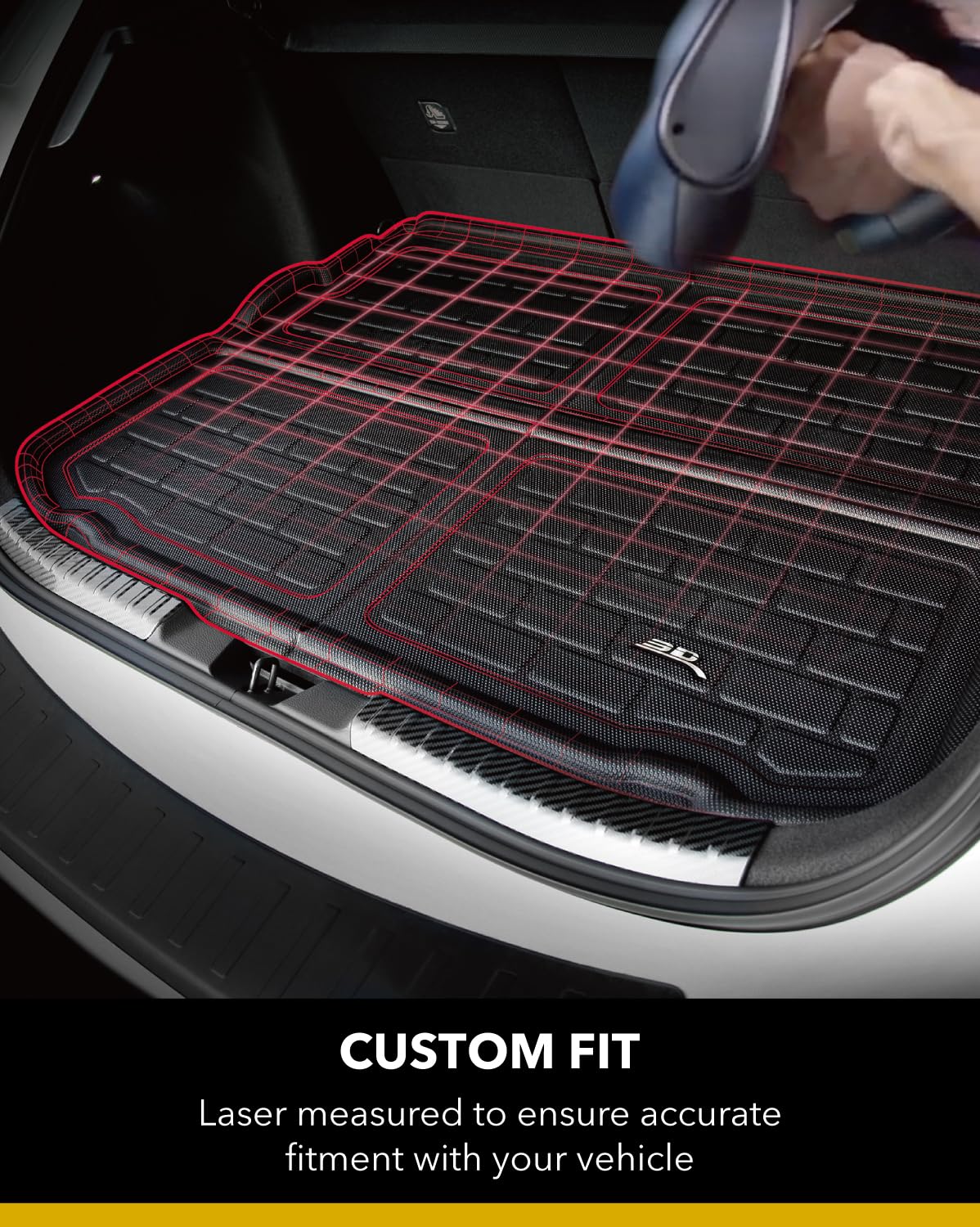 3D Maxpider Audi A6 Sedan 2012-2018 / S6 Sedan 2013-2018 Kagu Black Stowable Cargo Liner