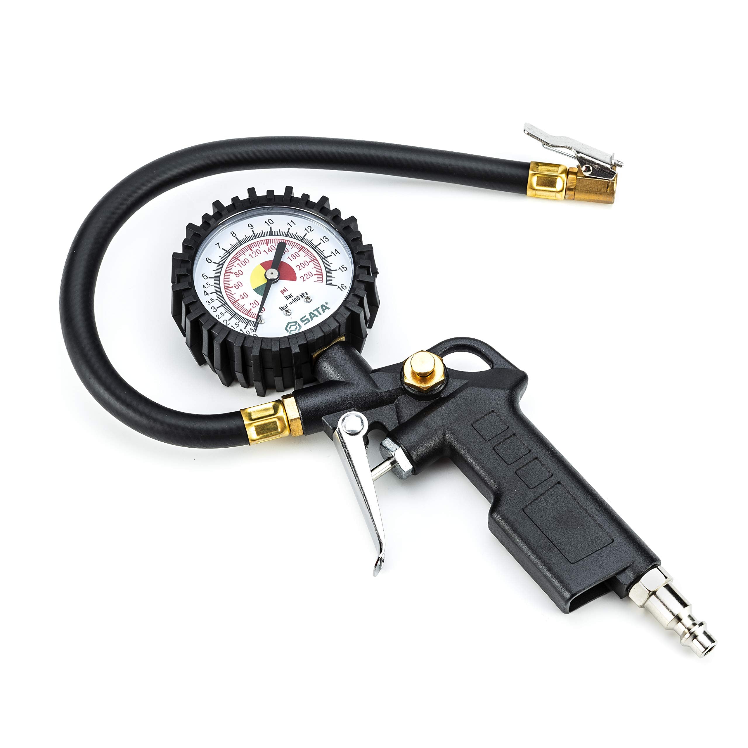 Sata Tire Inflator With Pressure Gauge - St98100U