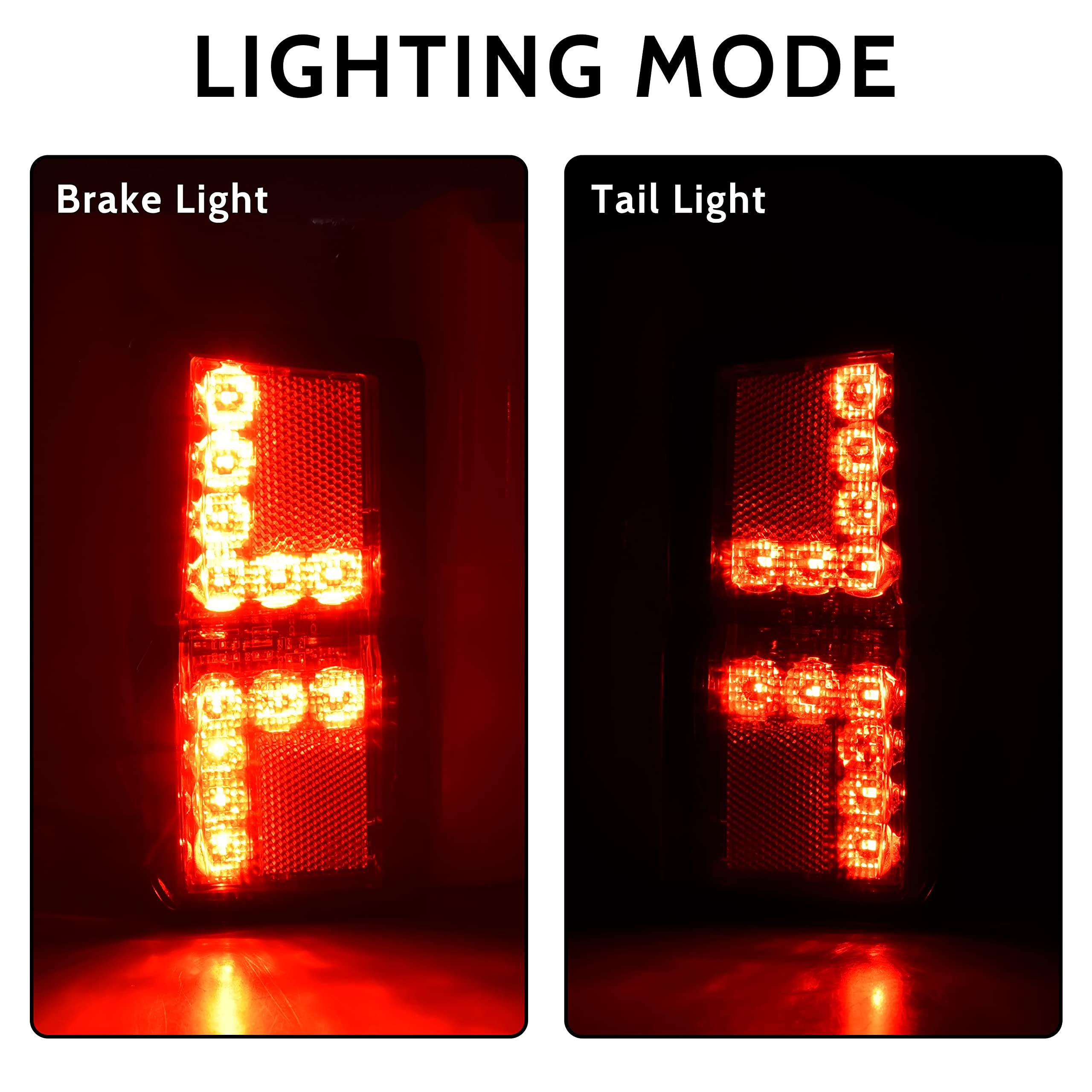 LED Tail Lights for Ranger XP 1000 18-24, Red Rear Brake Stop Lamp Taillights for Polaris Ranger XP 1000/ Crew XP 1000/ Ranger 1
