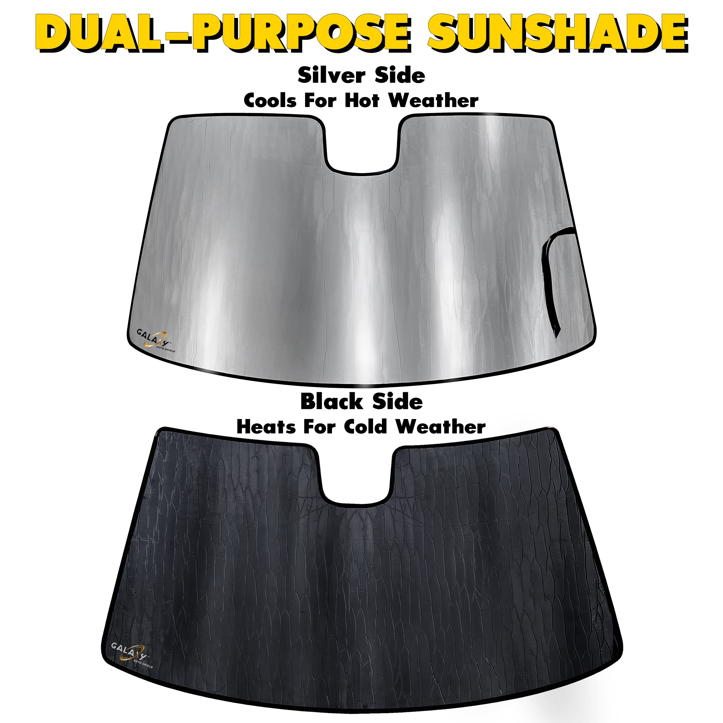 Custom Fit Windshield Sun Shade For 2019 2020 2021 2022 2023 2024 2025 Chevrolet Silverado 1500 2500 3500, 2Dr 4Dr, Insulated Wi