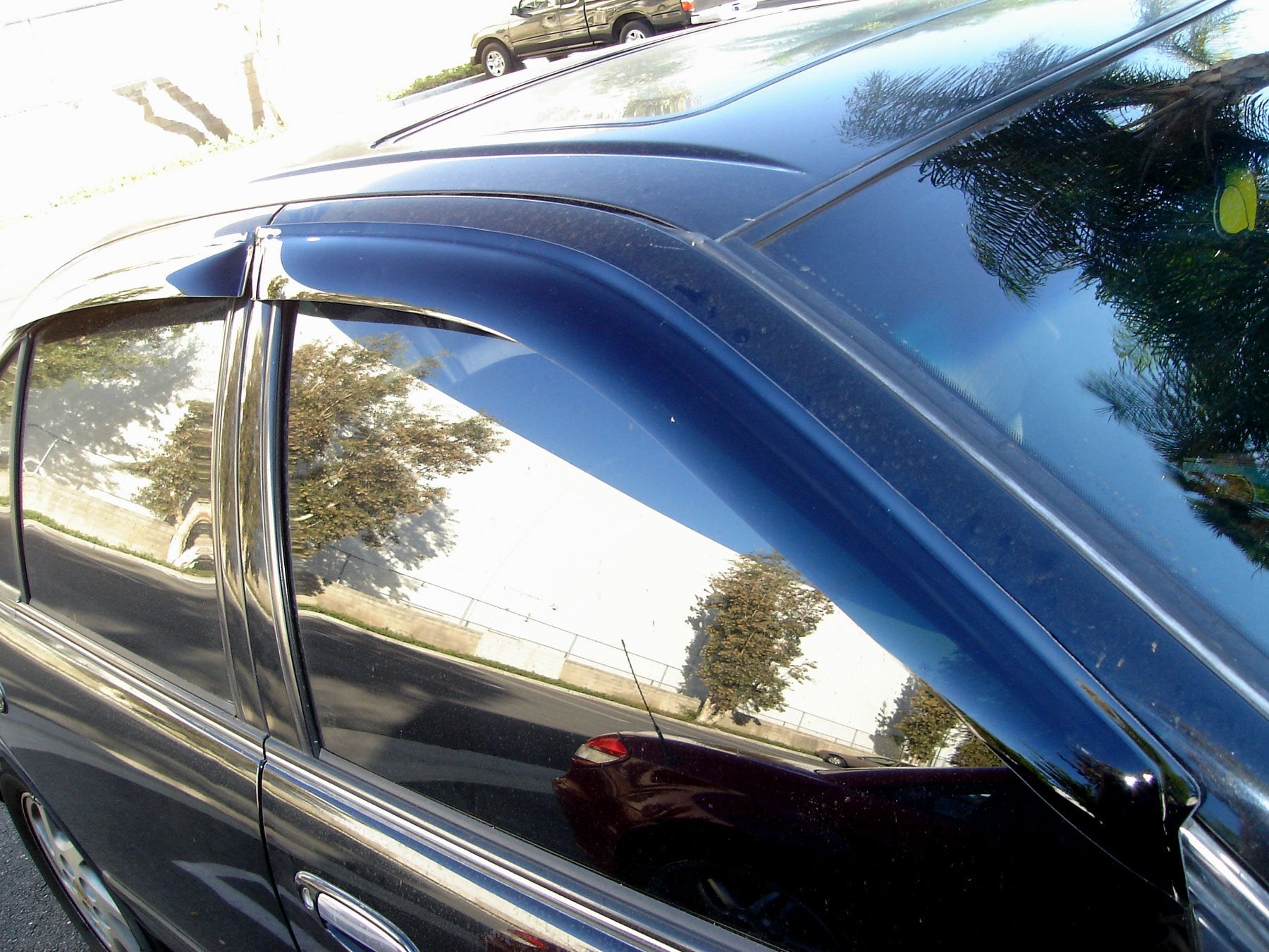 Tuningpros Outside Mount Window Vent Visors Rain Guards Compatible With Ford F-350 Regular Cab 1999-2016 | Side Window Wind Defl
