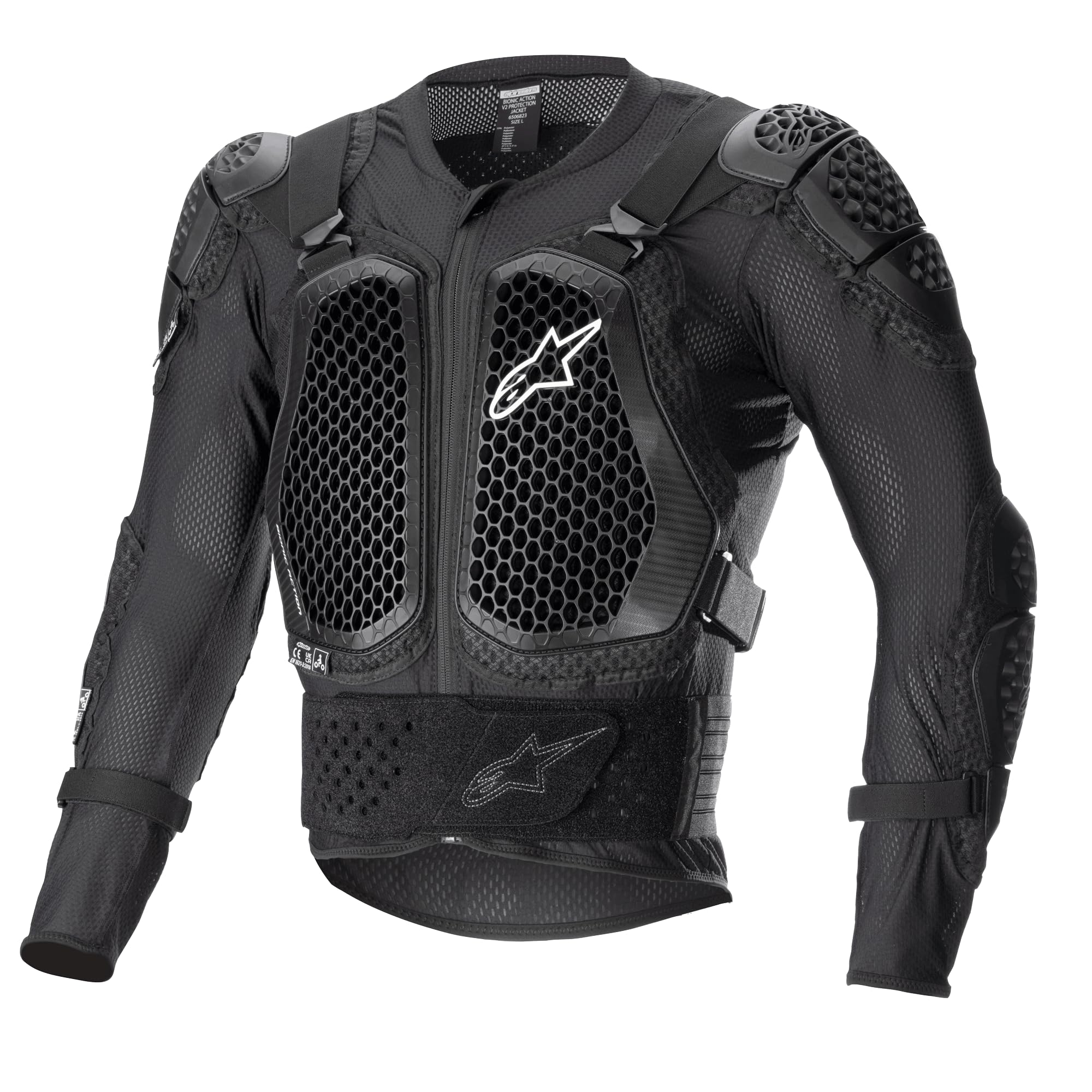 Alpinestars 6546823-10-S/M: Youth Bionic Action V2 Protection Jacket Black Sm/Md