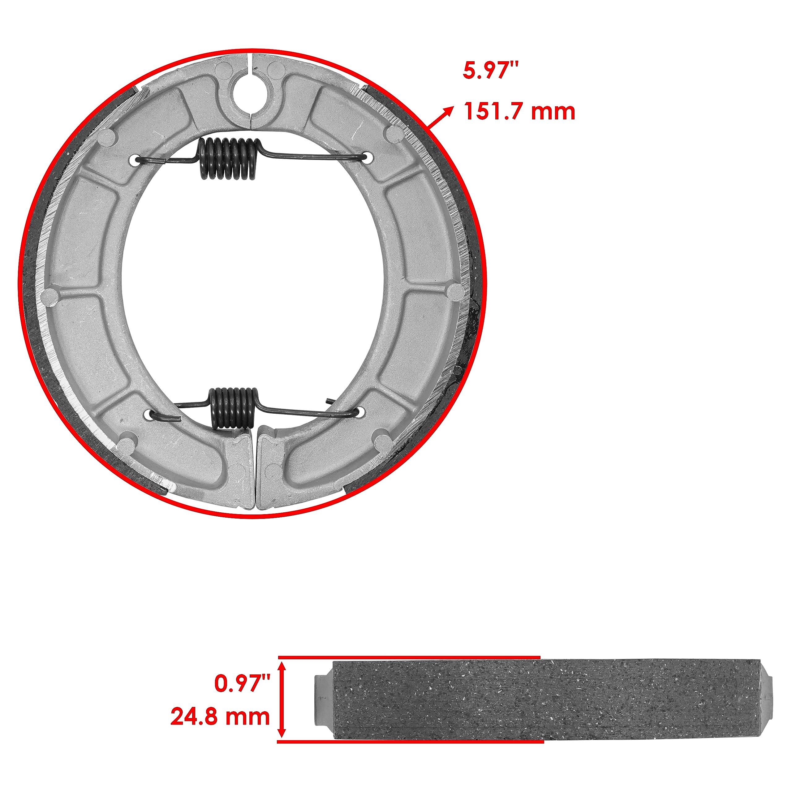 Caltric Front & Rear Brake Pads Shoes Compatible With Yamaha Bear Tracker 250 Yfm250 Yfm-250 Yfm 250 2000-2004 New