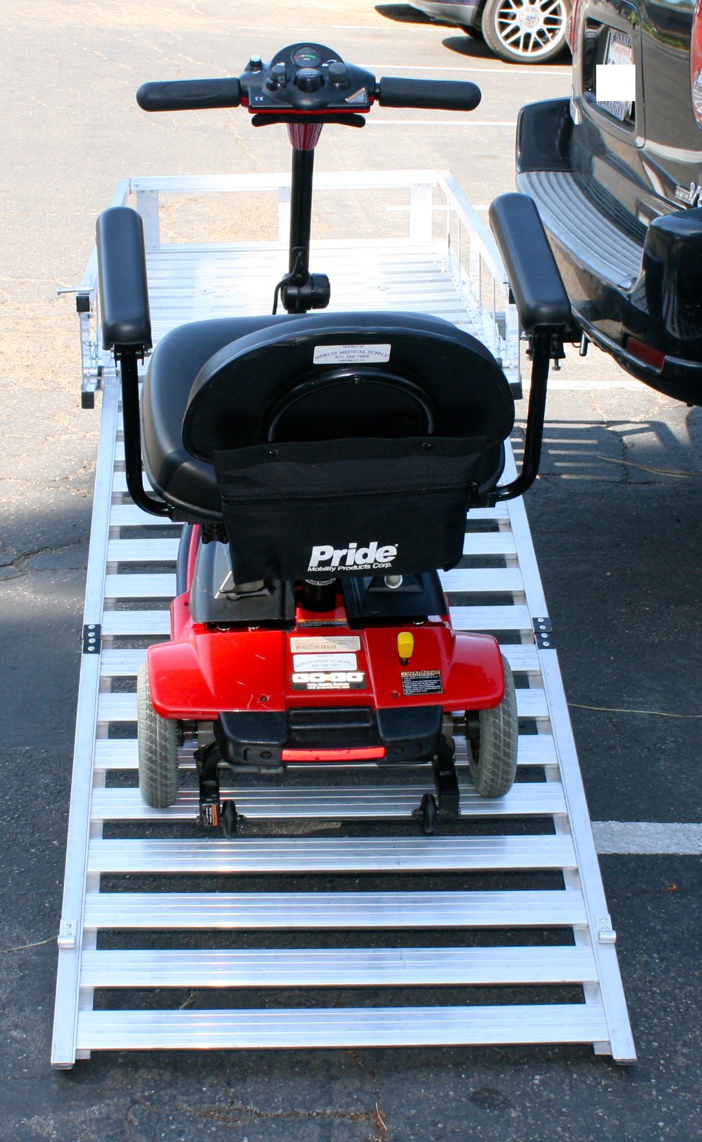 MAXXHAUL Aluminum Cargo Carrier with 60" Folding Ramp, 53.5" x 29", Model 70275