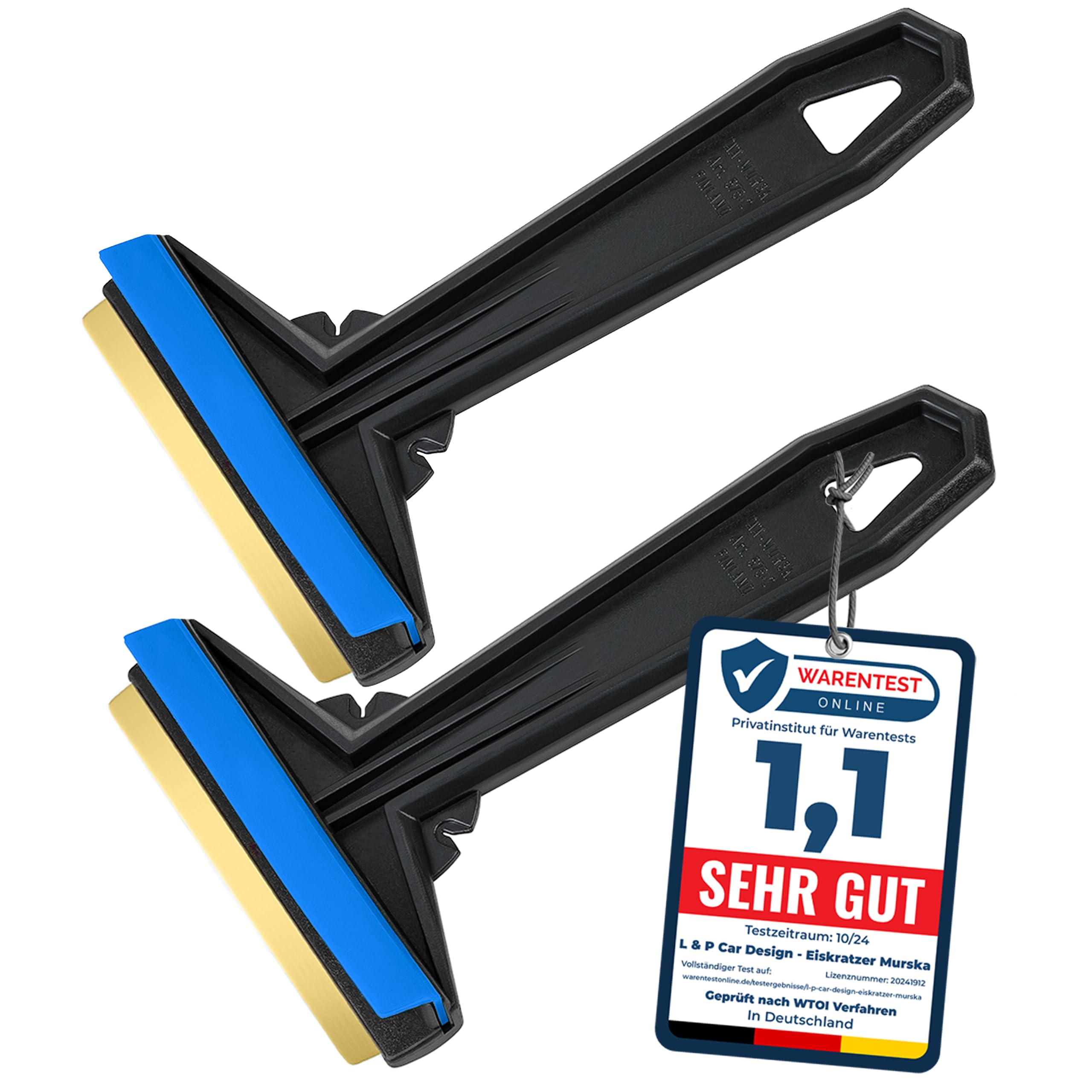 Car Ice Scraper Brass Blade - fast, easy & efficient - [ 2 Pack ] Brass Ice Scraper for Car - Ice Scrapers for Car Windshield Ic