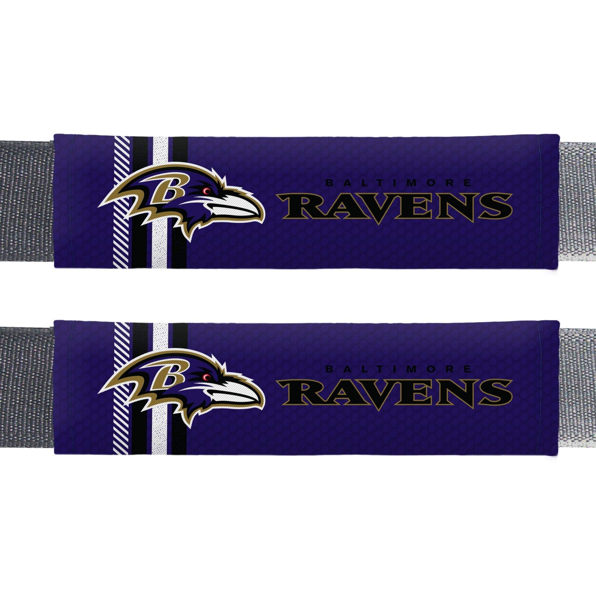 Fremont Die NFL Baltimore Ravens Rally Seat Belt Pads, Universal Fit, Universal Fit, Team Colors