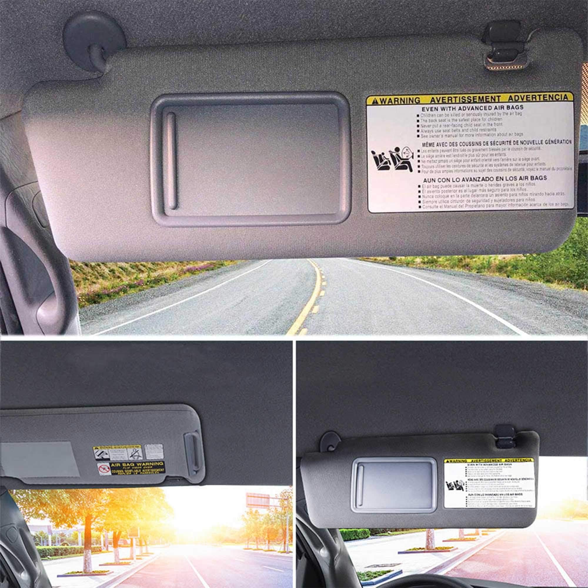 Dasbecan Left Driver Side Gray Sun Visor for Toyota Tacoma 2005-2012 - Compatible Replacement Part 74320-04181-B1