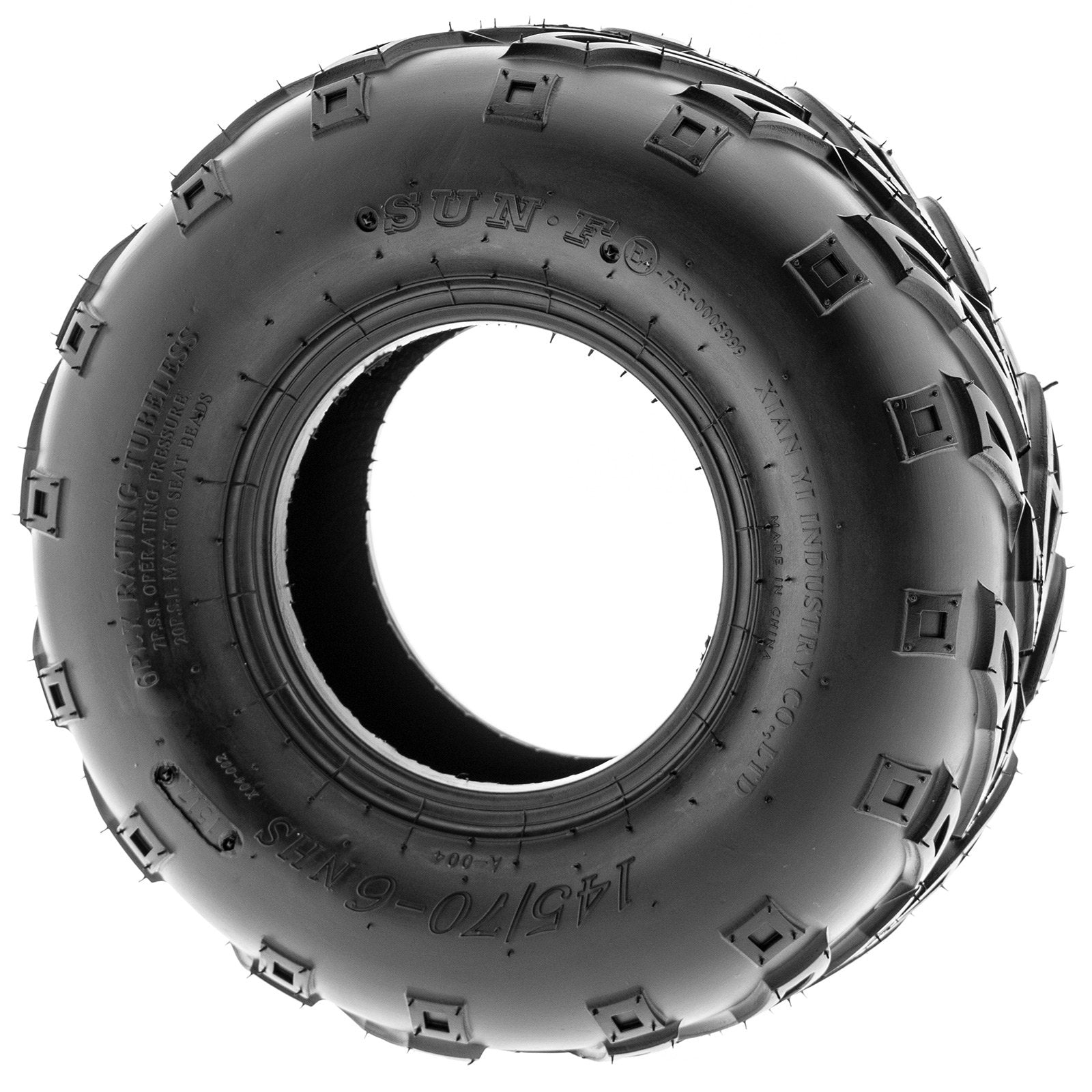 SunF A004 ATV Go Karts Off-Road Tire 145/70-6, 6 PR, Track & Trail, Tubeless
