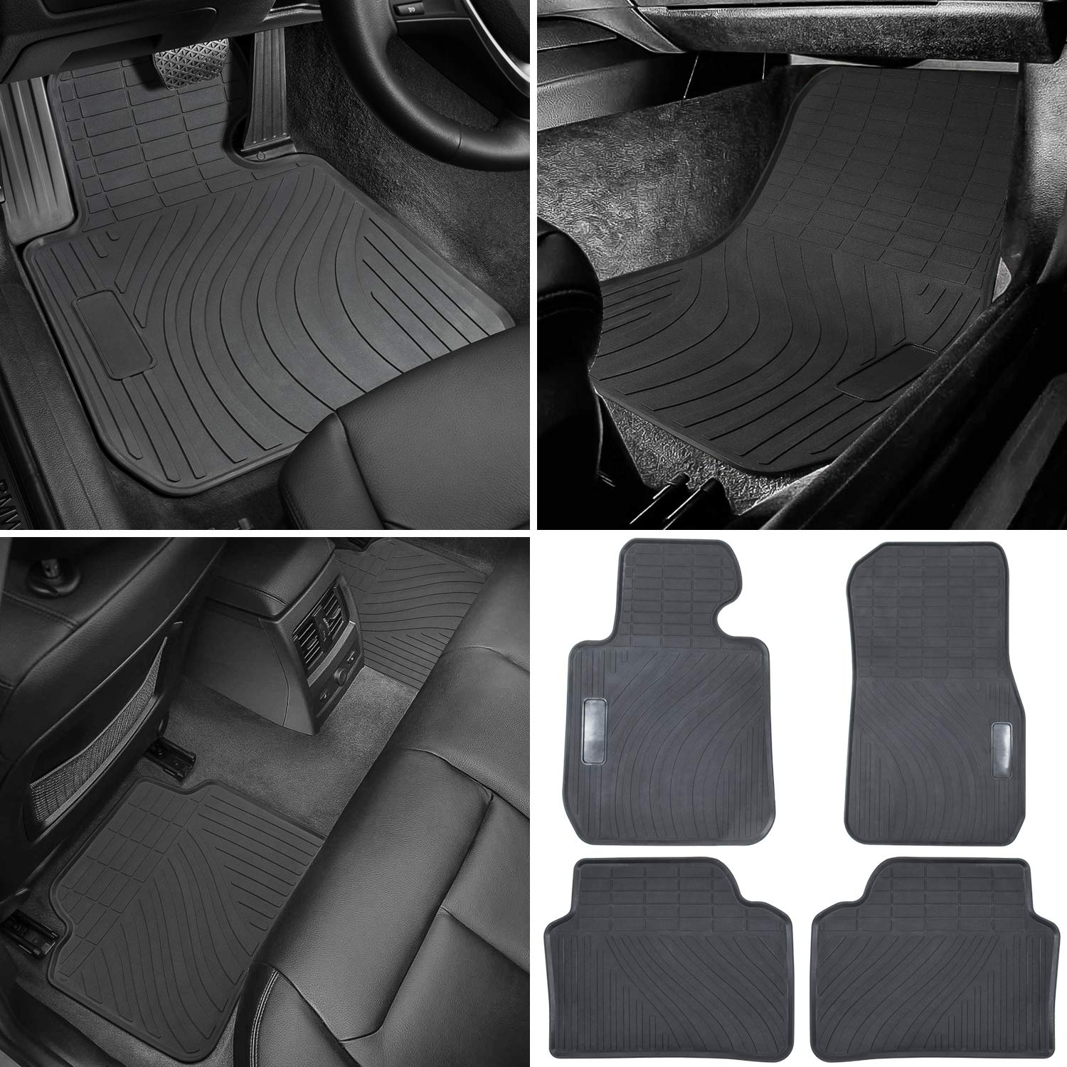 Floor Mat for BMW 3/4 Series F30 F31 F32 F33 F36 320i 328i 335i 2012-2018 & 2015+ F80 M3 Heavy Duty Rubber Front+Rear Car Liner 