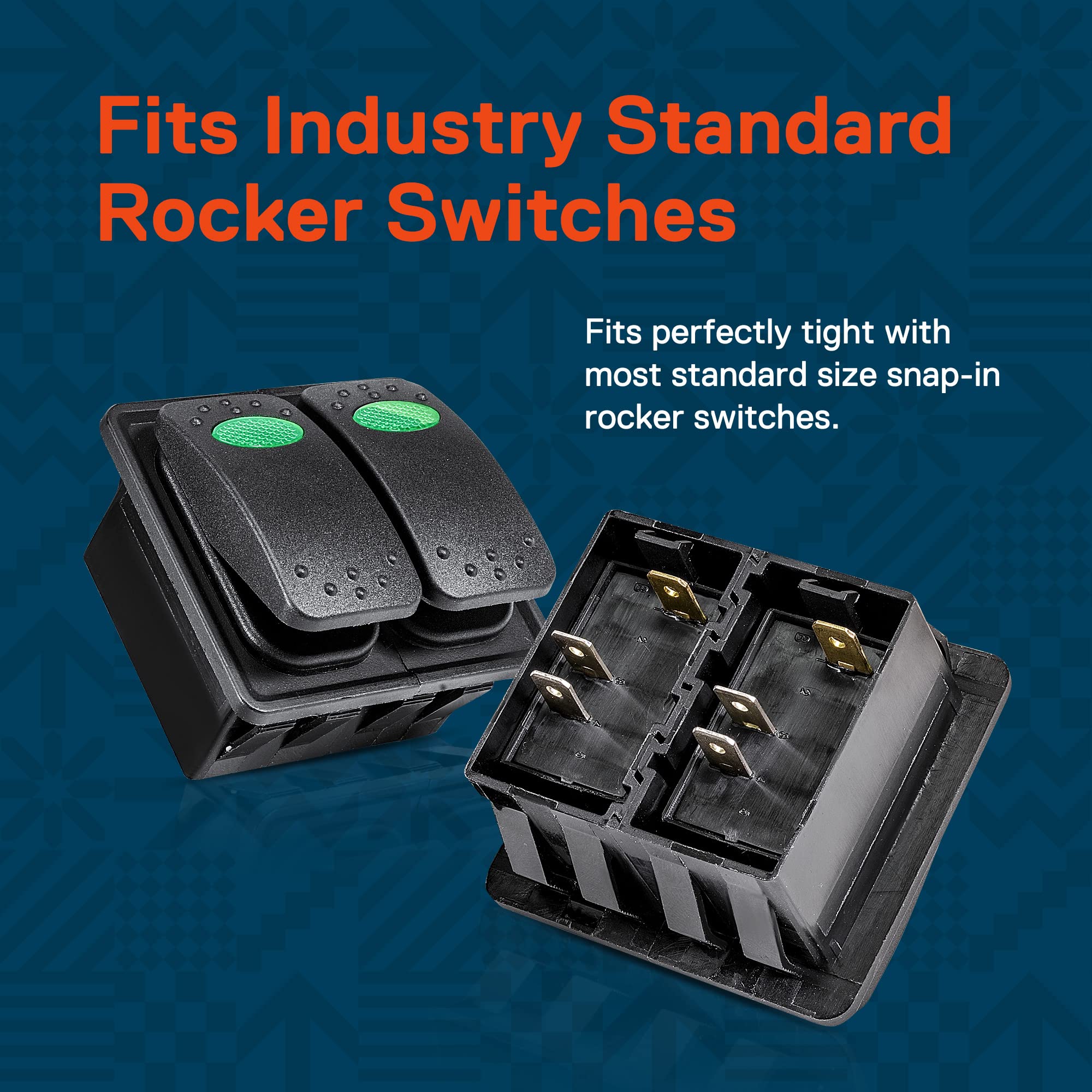 True Mods 2-Slot Rocker Switch Panel Housing Kit [Industry Standard Fit] [Heavy Duty] [Expandable Design] [Professional Look] Au
