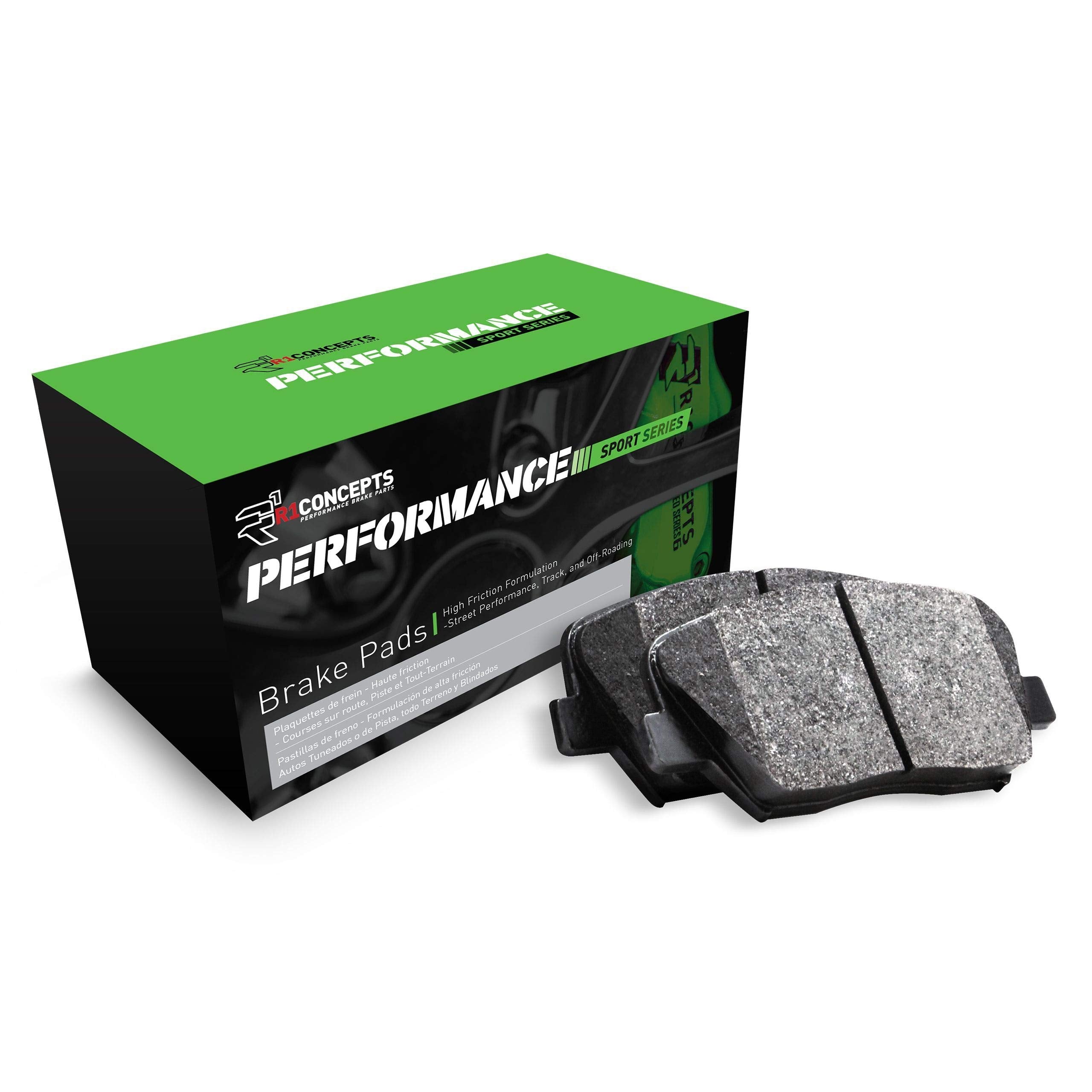 R1 Concepts Rear Peformance Sport Series Brake Pads 2115-1034-00| Fits 2003-2017 Dodge Viper, 2004-2005 Porsche Carrera GT