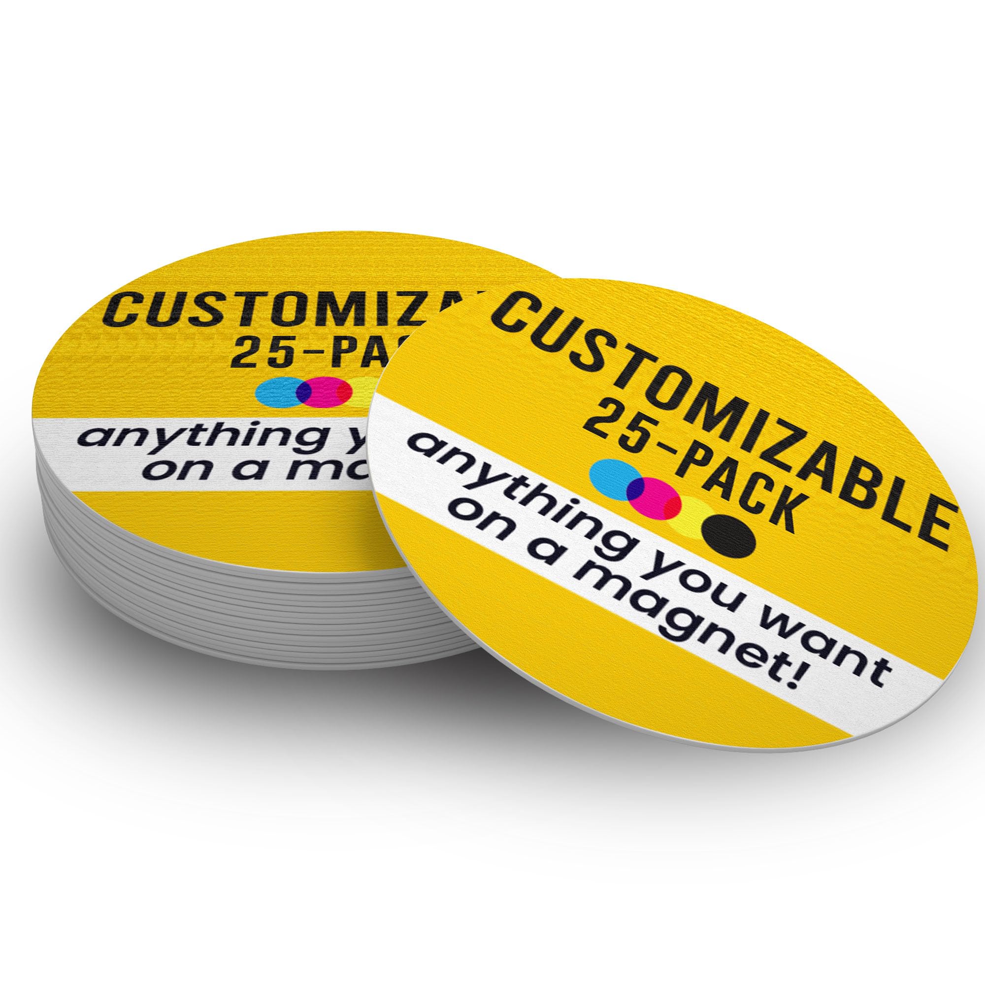 Magnet Me Up Customizable 30 Mil Round Magnet- 6   , 25 Pk Weatherproof Car Magnet For Businesses, Sports Teams, Fundraiser, Per