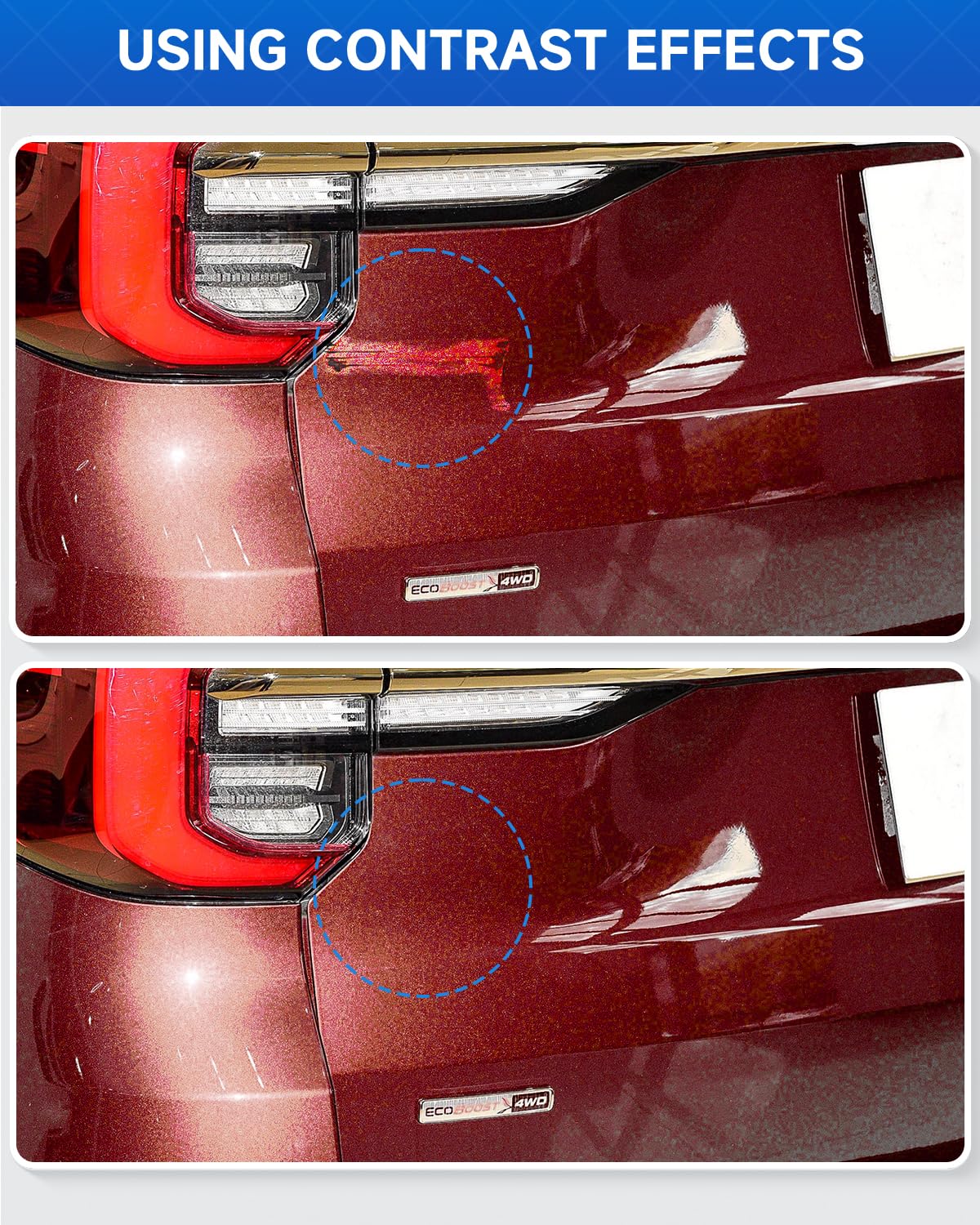 RSACET Touch Up Paint - RR Ruby Red Metallic Tricoat, 0.41 Fl Oz, Compatible with Ford C-Max/Edge/E, Exact Match Car Scratch Repair