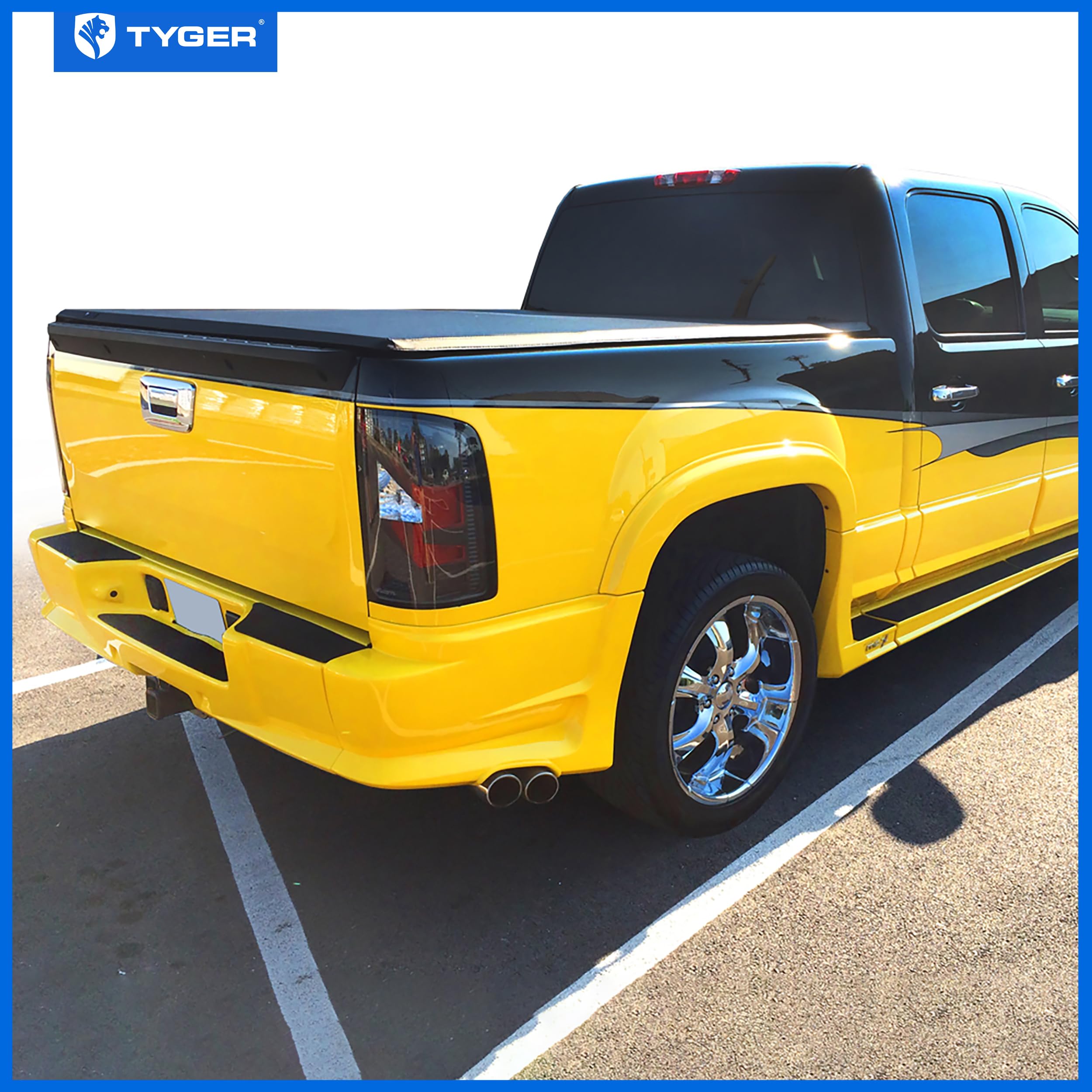Tyger Auto T3 Soft Tri-Fold Truck Bed Tonneau Cover Compatible With 2007-2013 Chevy Silverado / Gmc Sierra 1500 | Fleetside 5'8'