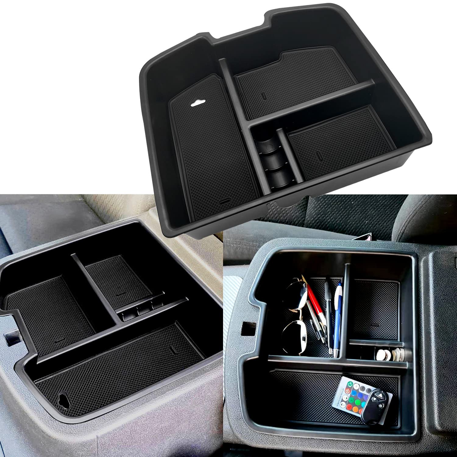 EVTIME fit for Center Console Organizer Tray 2007-2014 GMC Sierra Chevy Silverado Tahoe Yukon Suburban - GM Vehicles Accessories