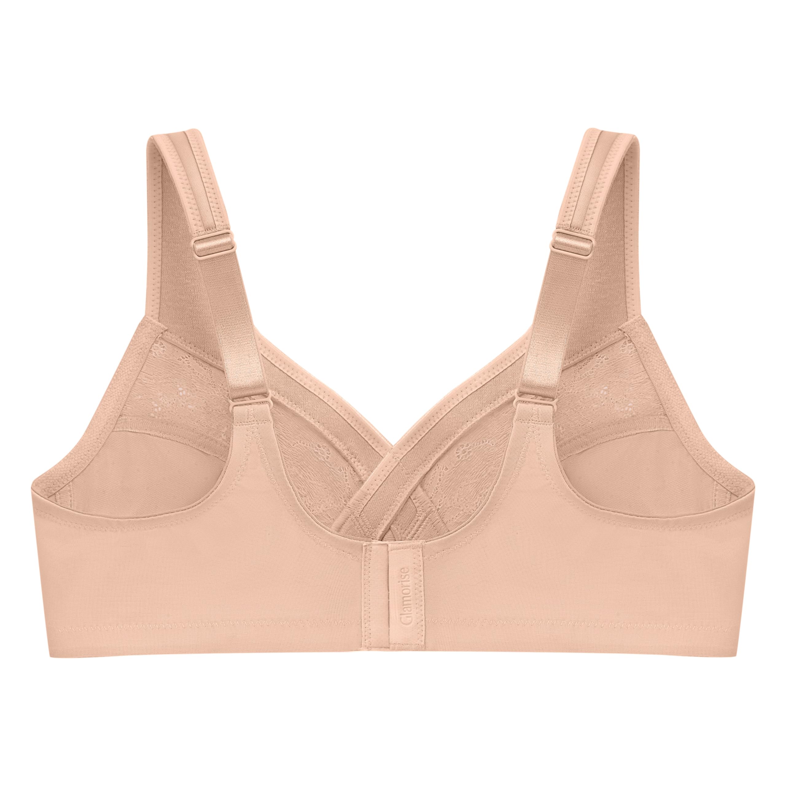 Glamorise Full Figure Plus Size Magiclift Minimizer Bra Wirefree #1003 Café