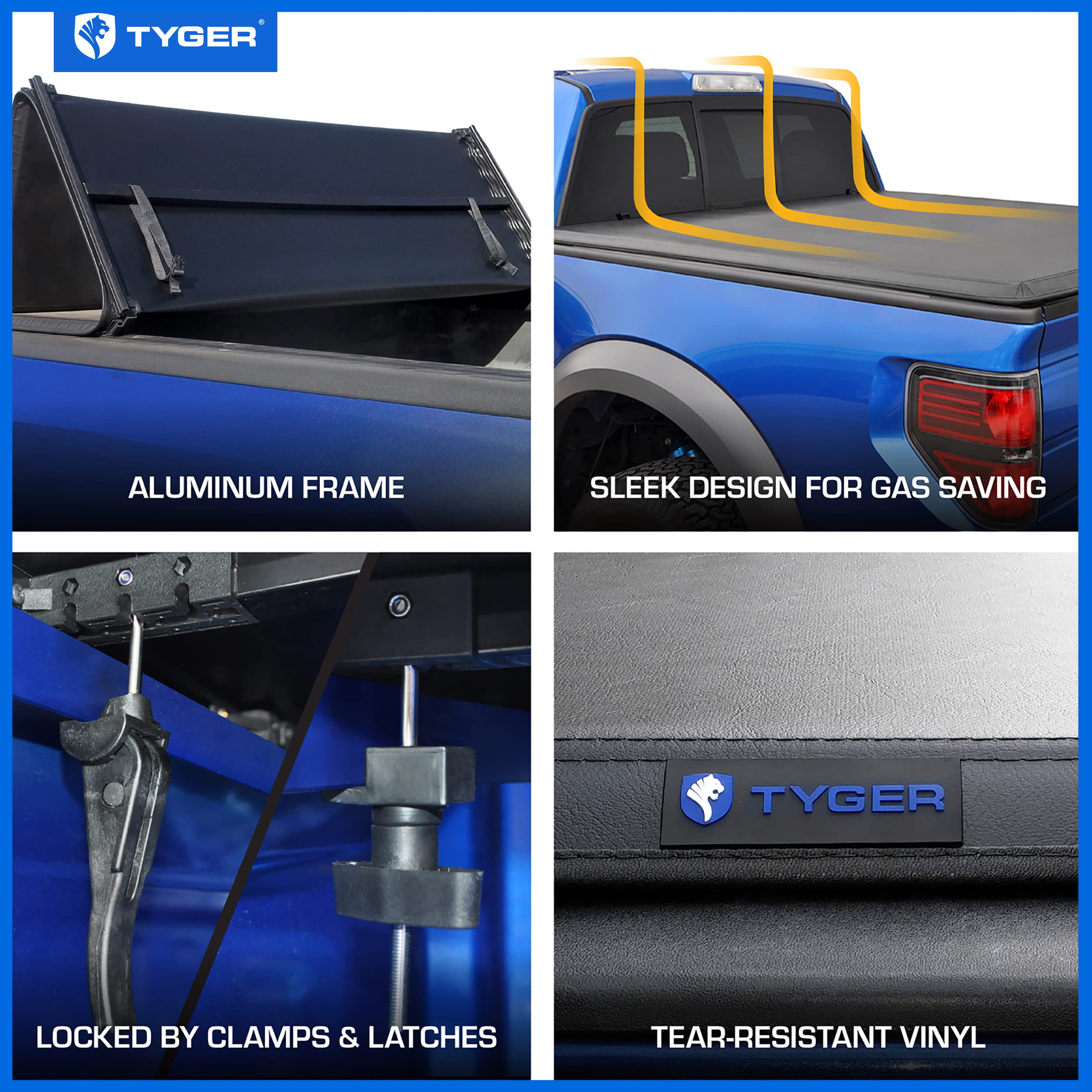 Tyger Auto T3 Soft Tri-Fold Truck Bed Tonneau Cover Compatible with 2014-2021 Toyota Tundra (Does Not Fit Trail Special Edition