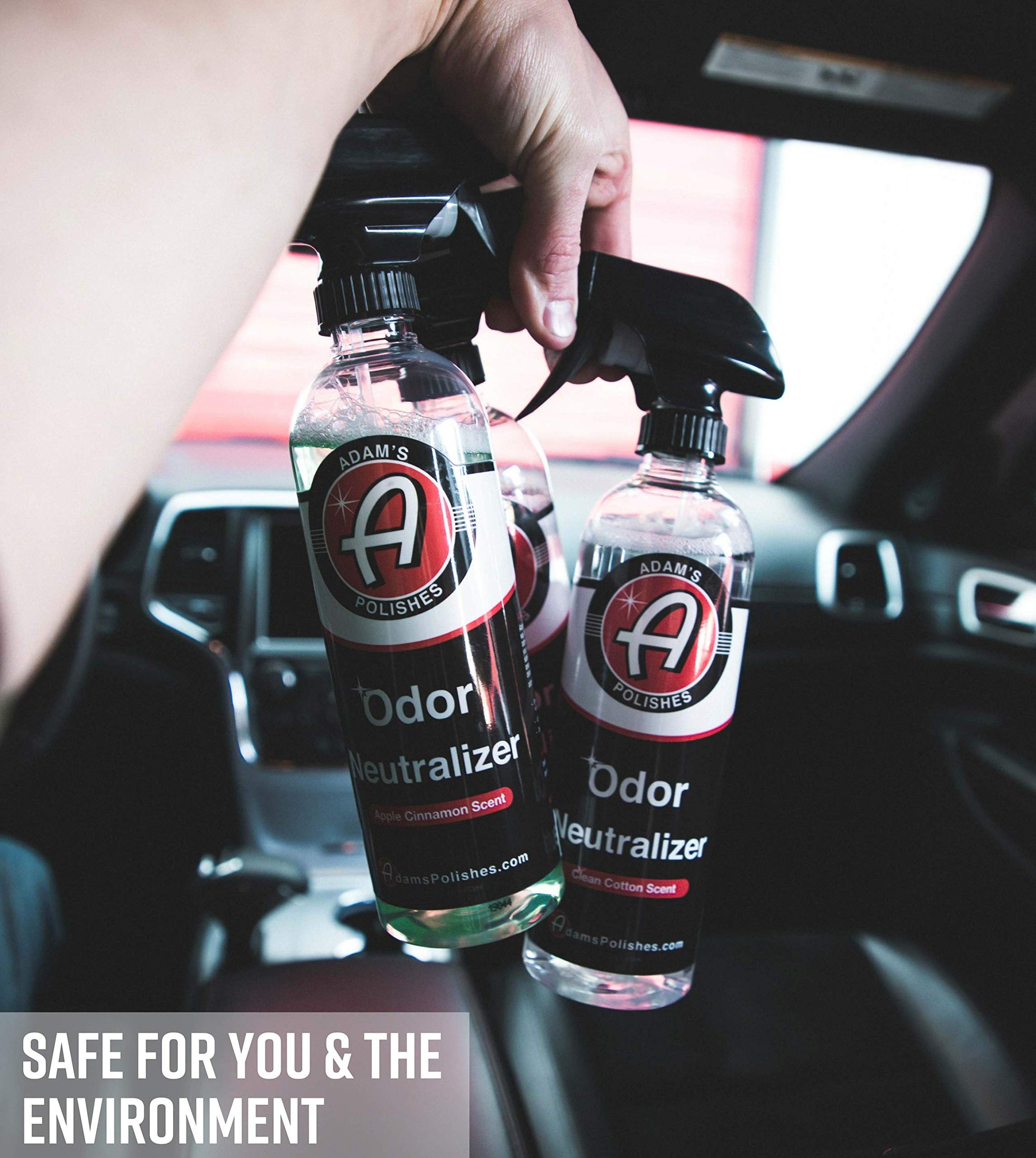 Adam'S Polishes Odor Neutralizer (Clean Cotton, 16 Fl. Oz) - Car Air Freshener Spray That Eliminates Harmful Odors From Car Inte