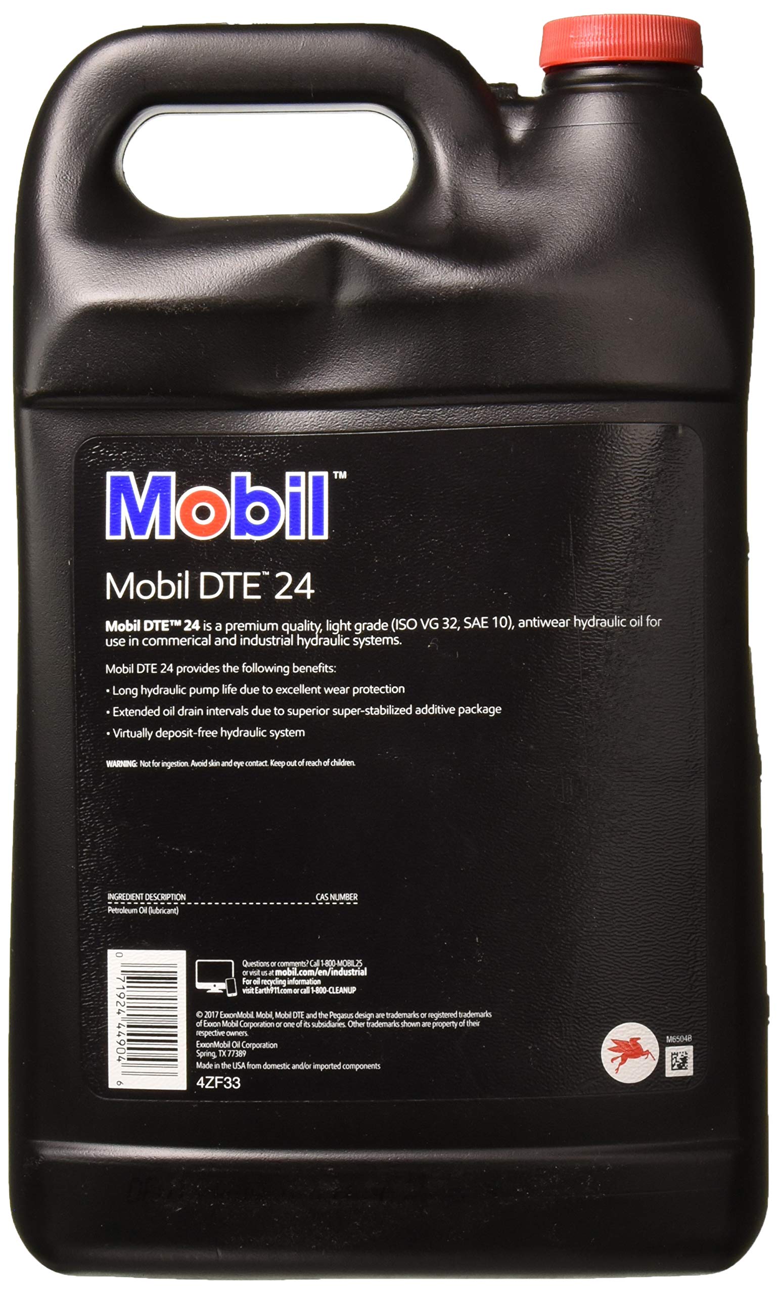 Mobil DTE 24 Hydraulic Oil, Synthetic, Light, 1 Gallon