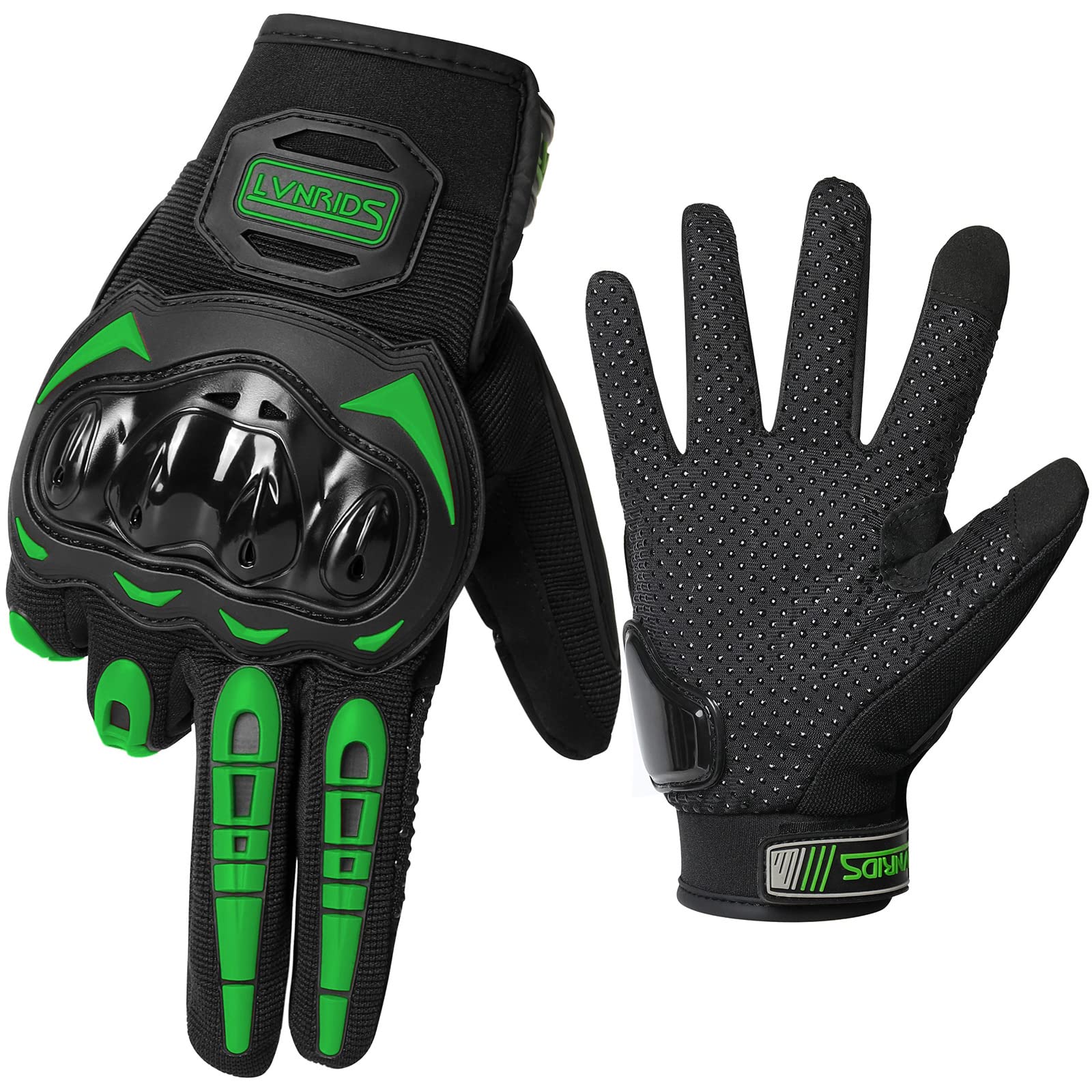 Lvnrids Motorcycle Gloves With Touchscreen Men And Women Racing Gloves For Motocross Bmx Atv Mtb Riding Cycling Green M