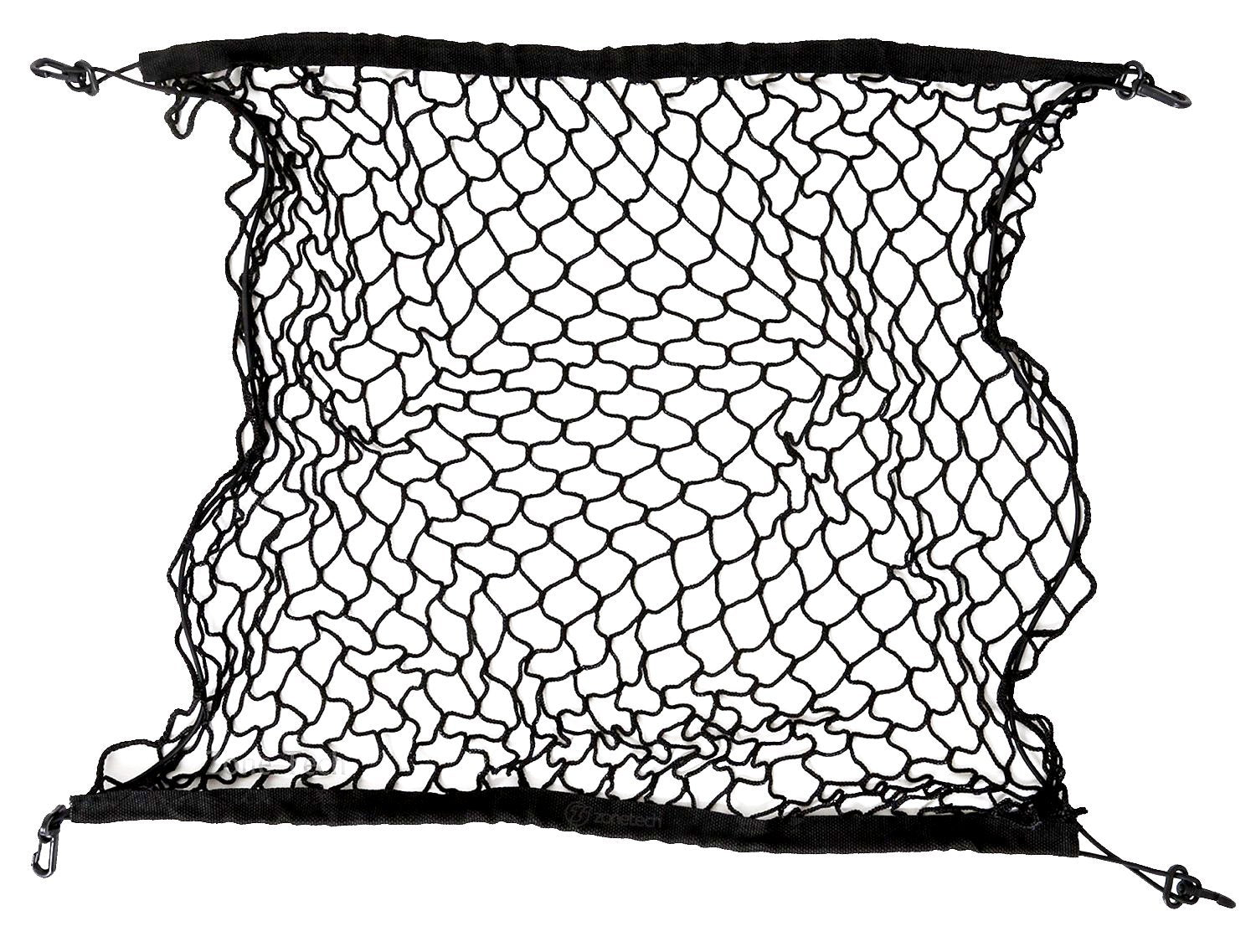 Zone Tech Cargo Net for Pickup Truck Bed - Bungee Net Mesh Elastic Universal Fit, Black Adjustable 4 Hook Storage Trunk Organize