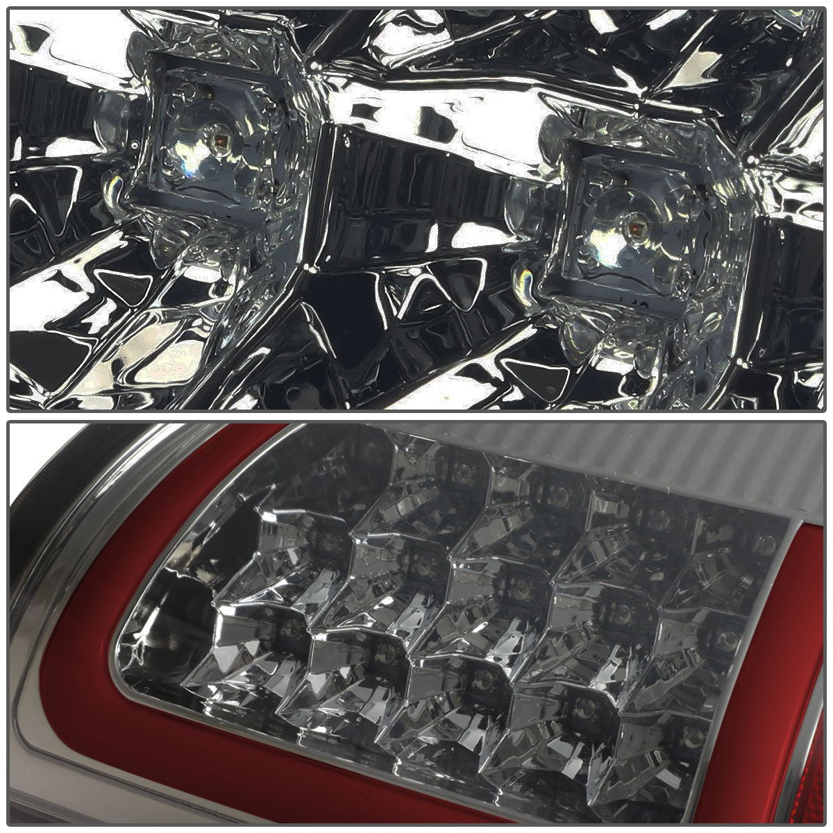 DNA MOTORING TL-DRAM07-LED-RD3D-CH-SM LED 3D Tail Light Assembly Driver & Passenger Side [Compatible with 02-06 Dodge Ram 1500 2