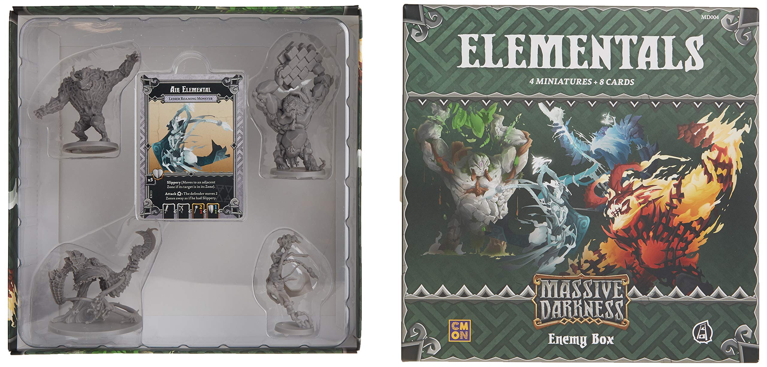 CMON Massive Darkness Elementals Miniatures, Model 50588, Multi-Color, Plastic
