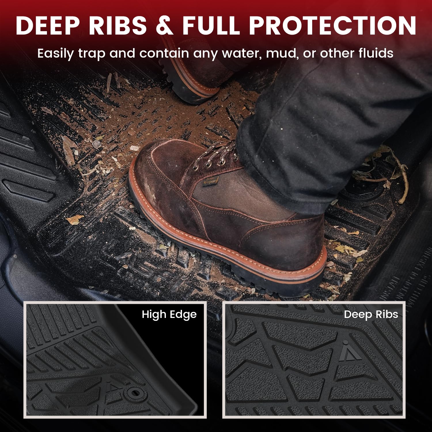 Lasfit Floor Mats & Cargo Liner For Chevy Suburban/Gmc Yukon Xl(Only Yukon Xl, Not Fit Yukon)/Cadillac Escalade Esv(Only Escalad